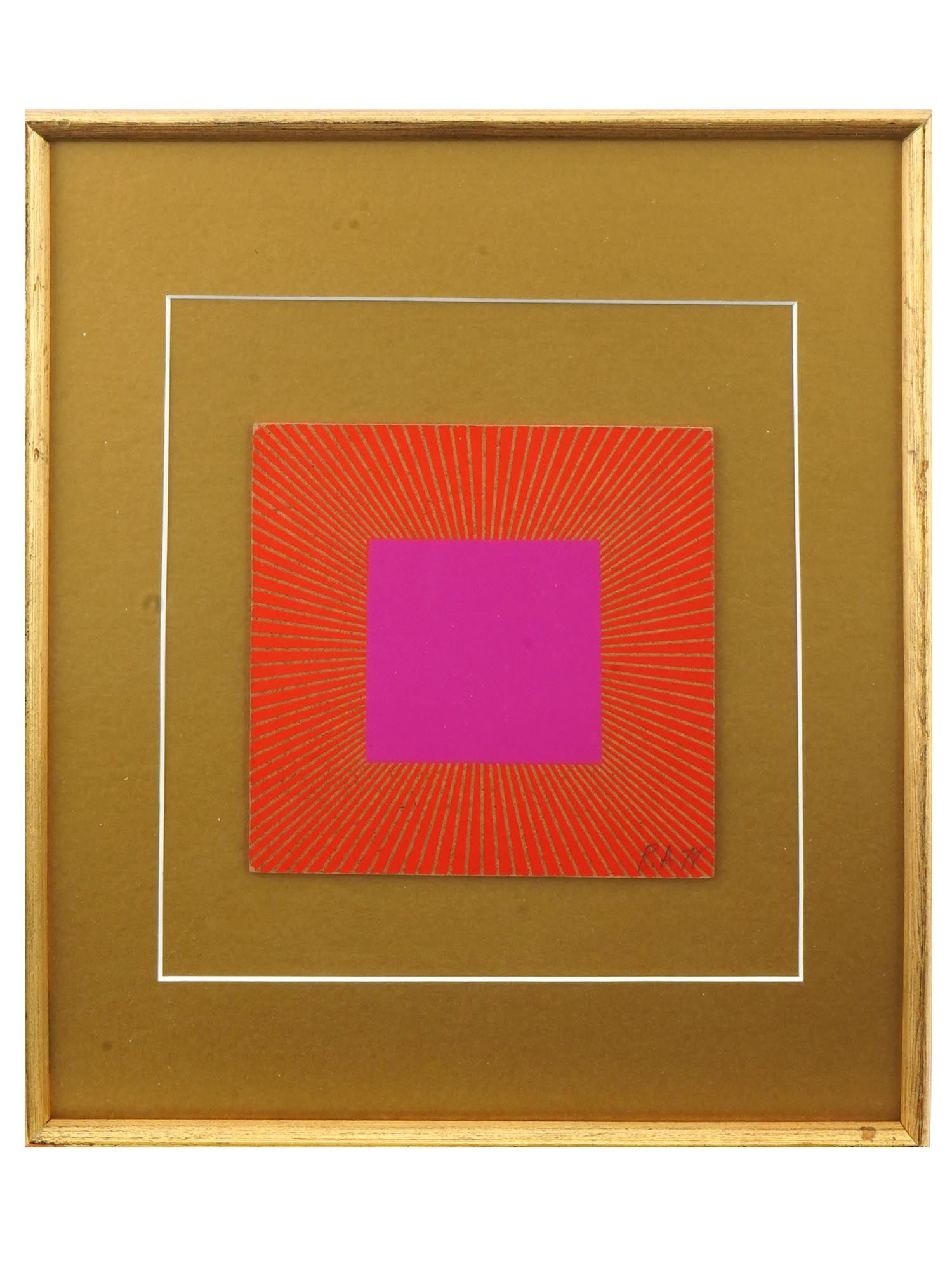 PAINTING ACRYLIC ON CARDBOARD BY RICHARD ANUSZKIEWICZ (1 of 4)