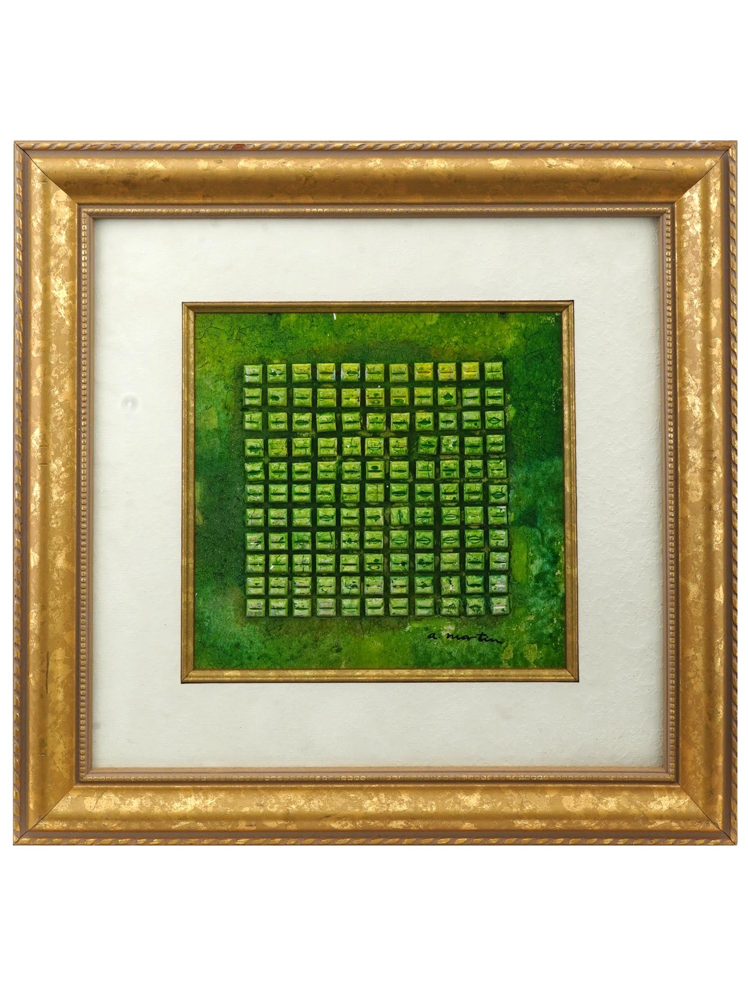 AGNES MARTIN ABSTRACT AMERICAN MIXED MEDIA ARTWORK (1 of 6)