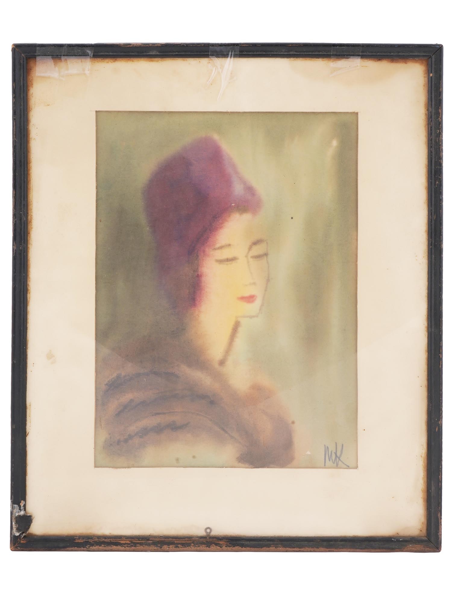 RUSSIAN SCHOOL MIXED MEDIA PAINTING SIGNED (1 of 4)