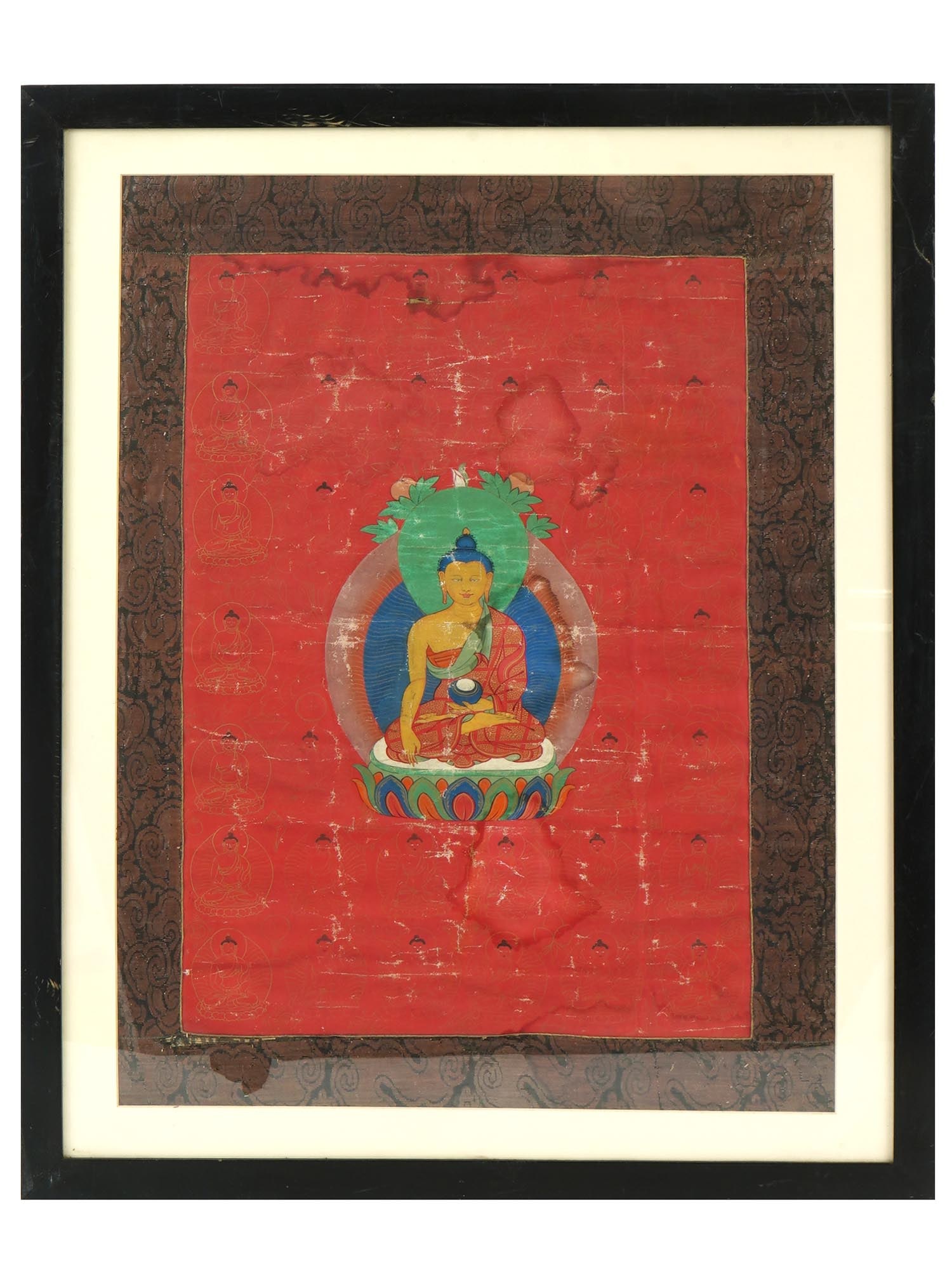 ANTIQUE TIBETAN THANGKA PAINTING OF BUDDHA SHAKYAMUNI (1 of 5)