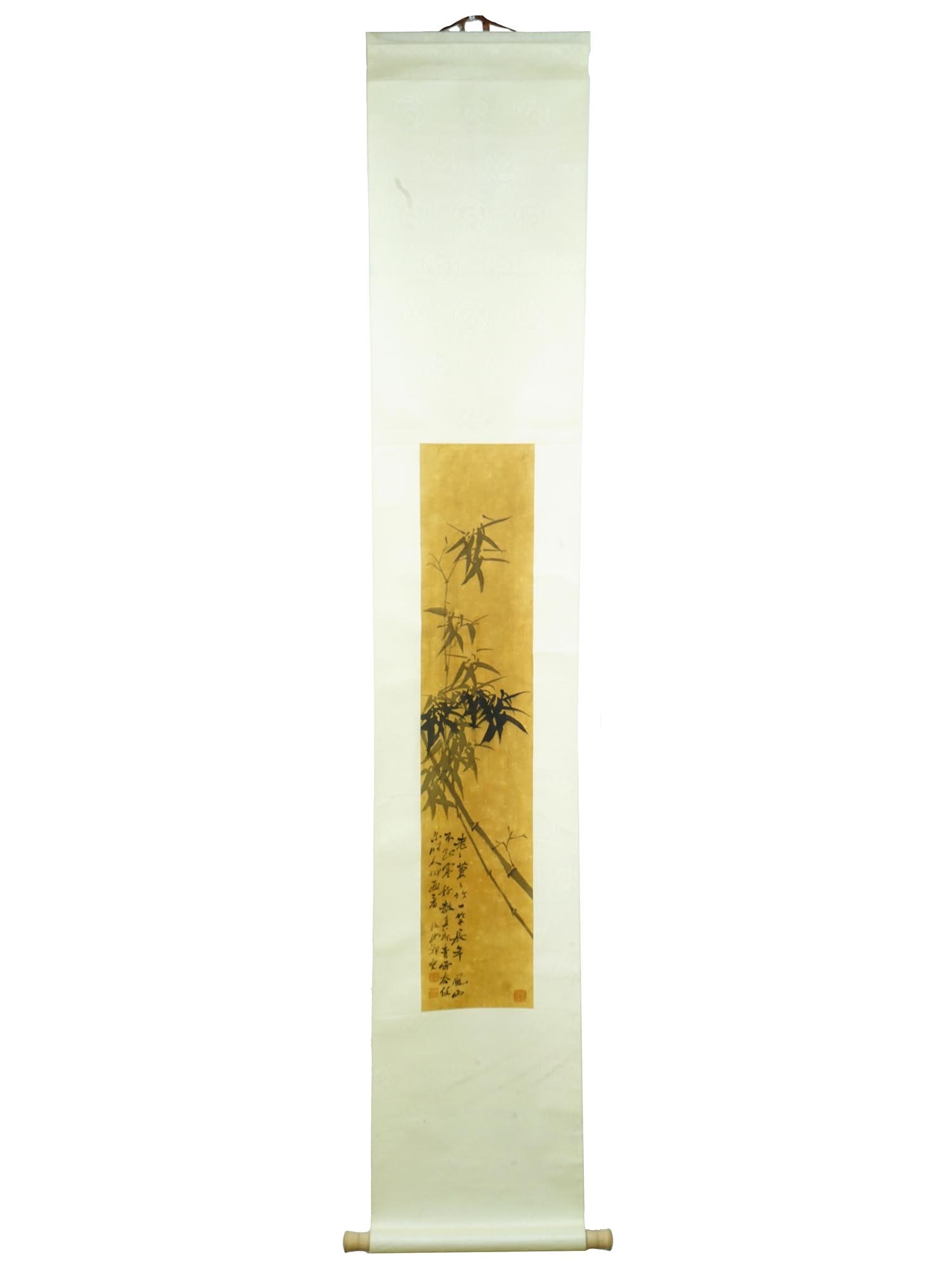 ANTIQUE CHINESE WATERCOLOR PAINTING SCROLL SIGNED (1 of 10)