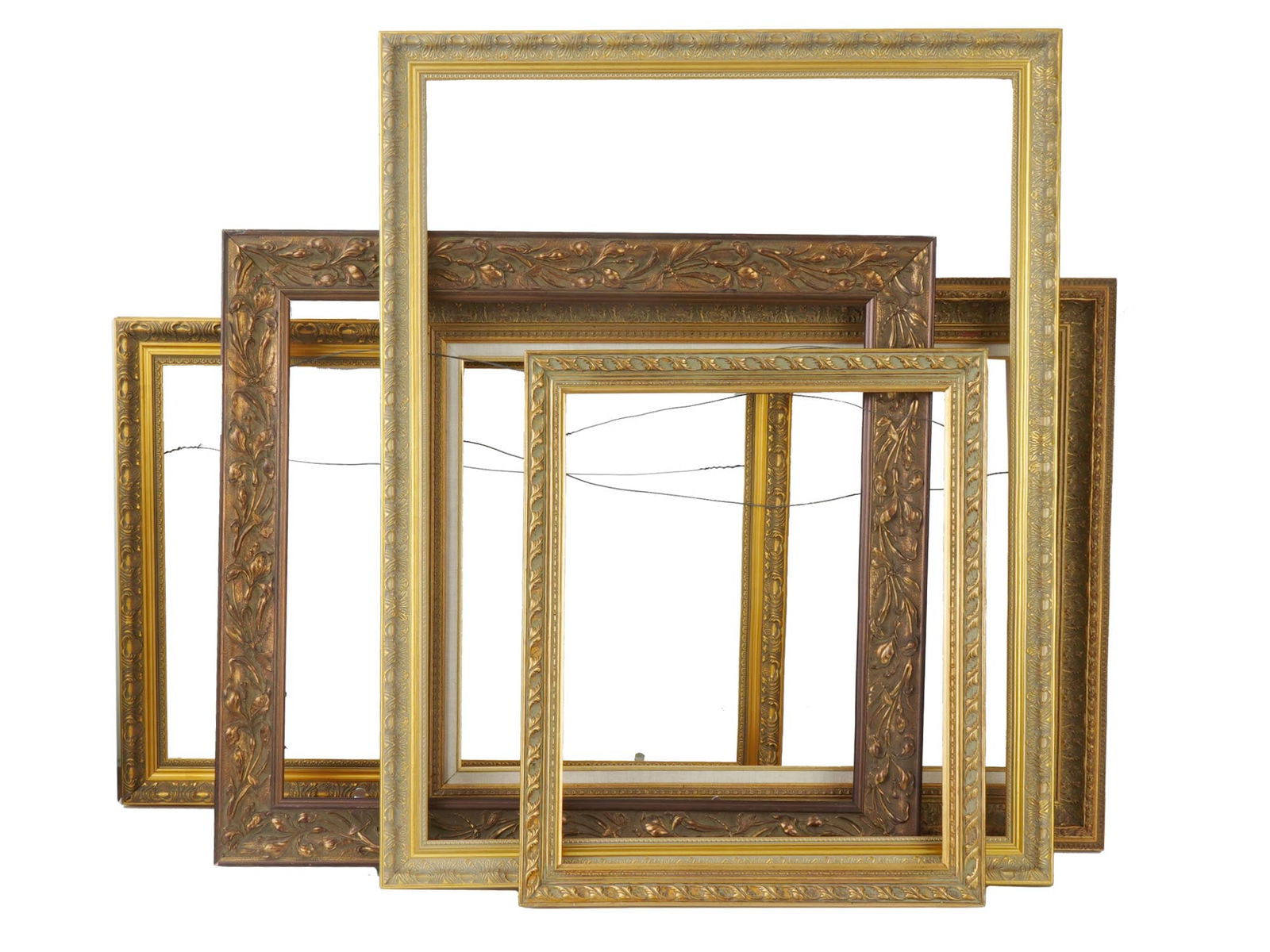 COLLECTION OF EUROPEAN SCHOOL GILT WOODEN FRAMES (1 of 12)