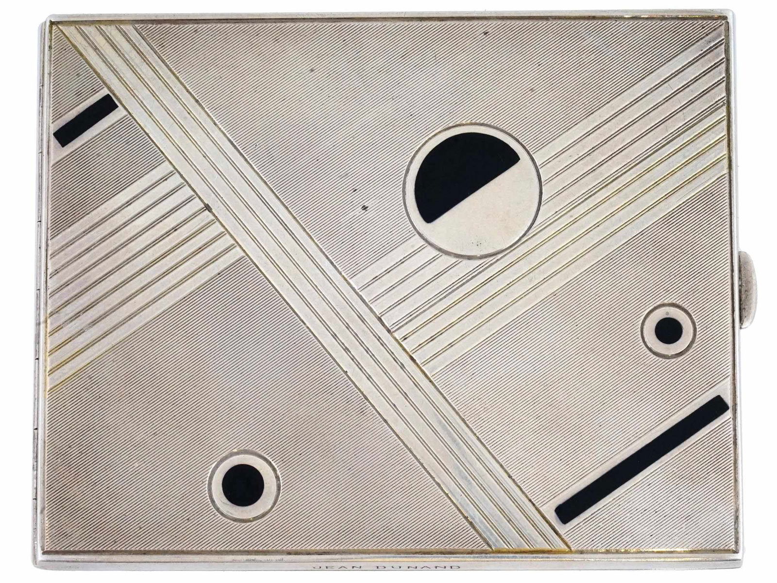 ART DECO FRENCH SILVER CIGARETTE CASE BY JEAN DUNAND (1 of 8)