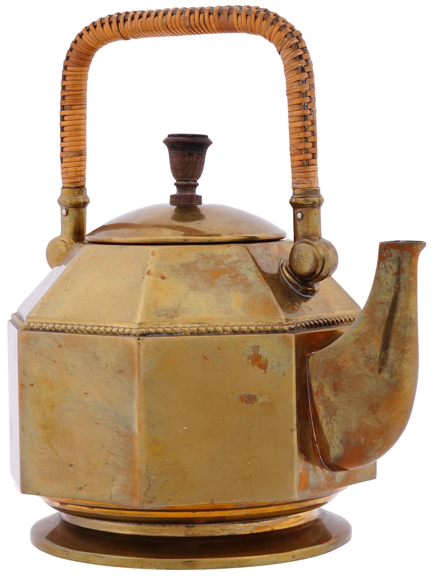 ANTIQUE GERMAN GILT BRASS TEAPOT BY PETER BEHRENS (1 of 12)