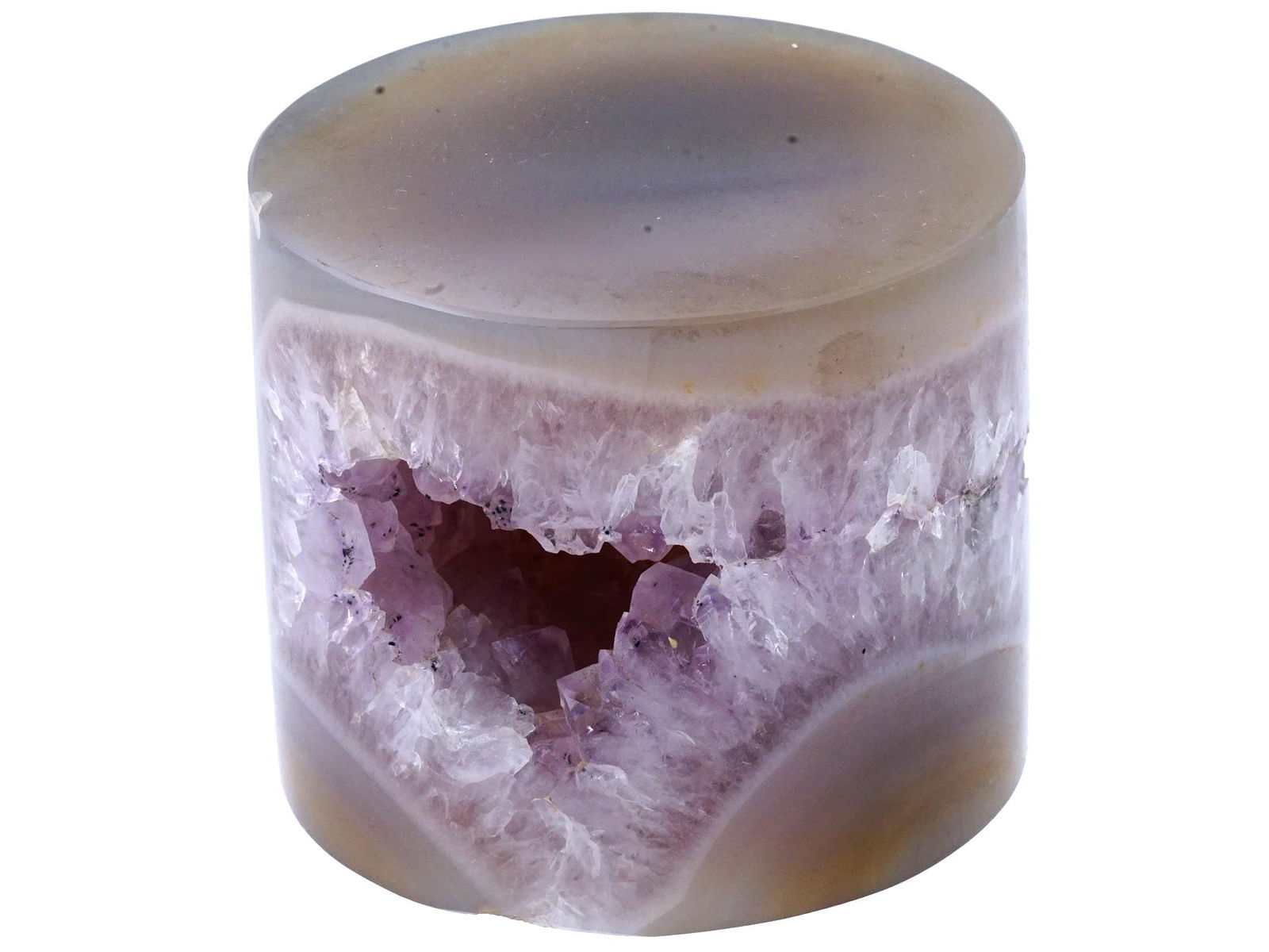 VINTAGE POLISHED GEODE AMETHYST GEMSTONE (1 of 9)