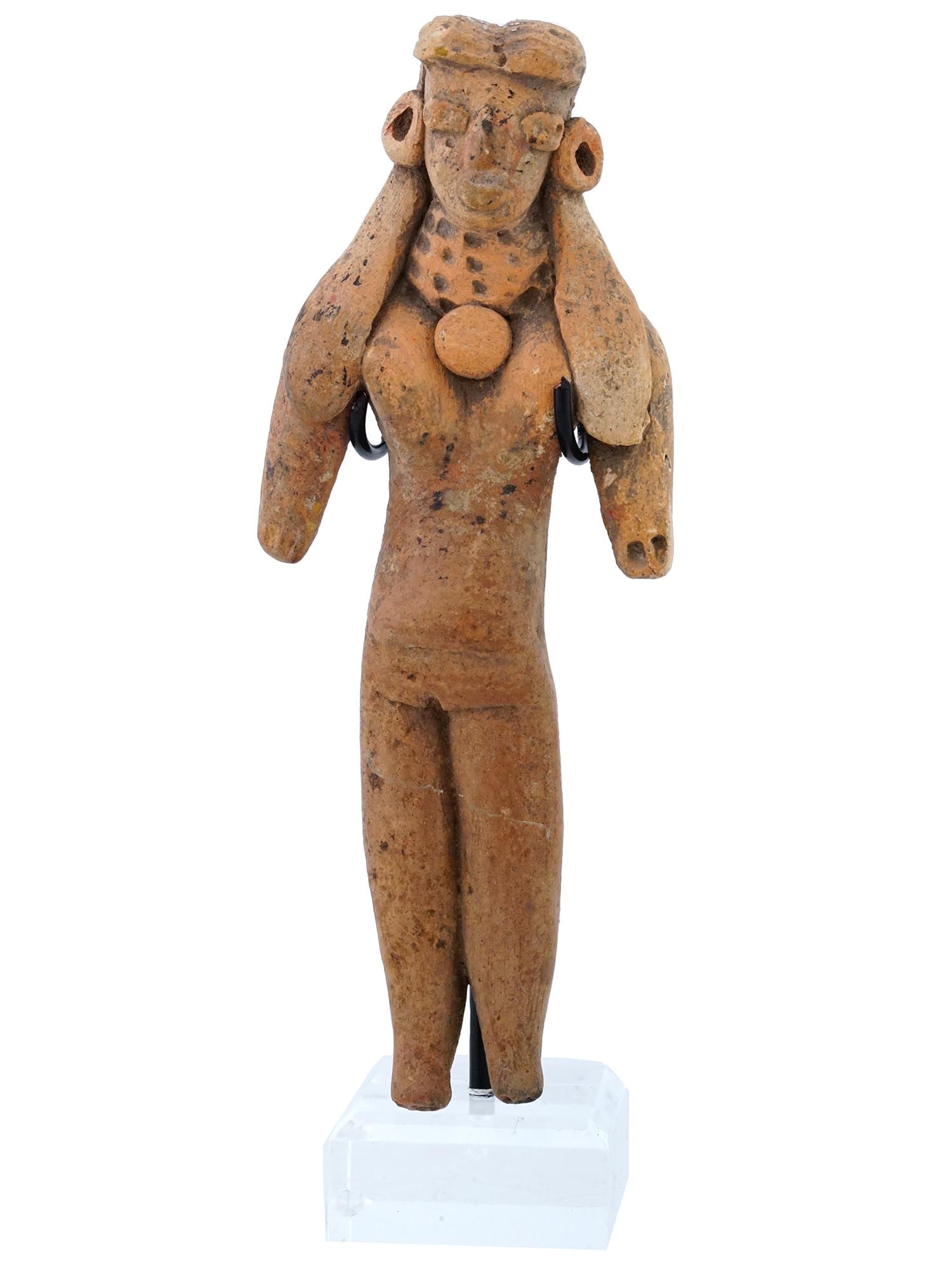 ANCIENT PRE COLUMBIAN FERTILITY GODDESS POTTERY FIGURE (1 of 8)