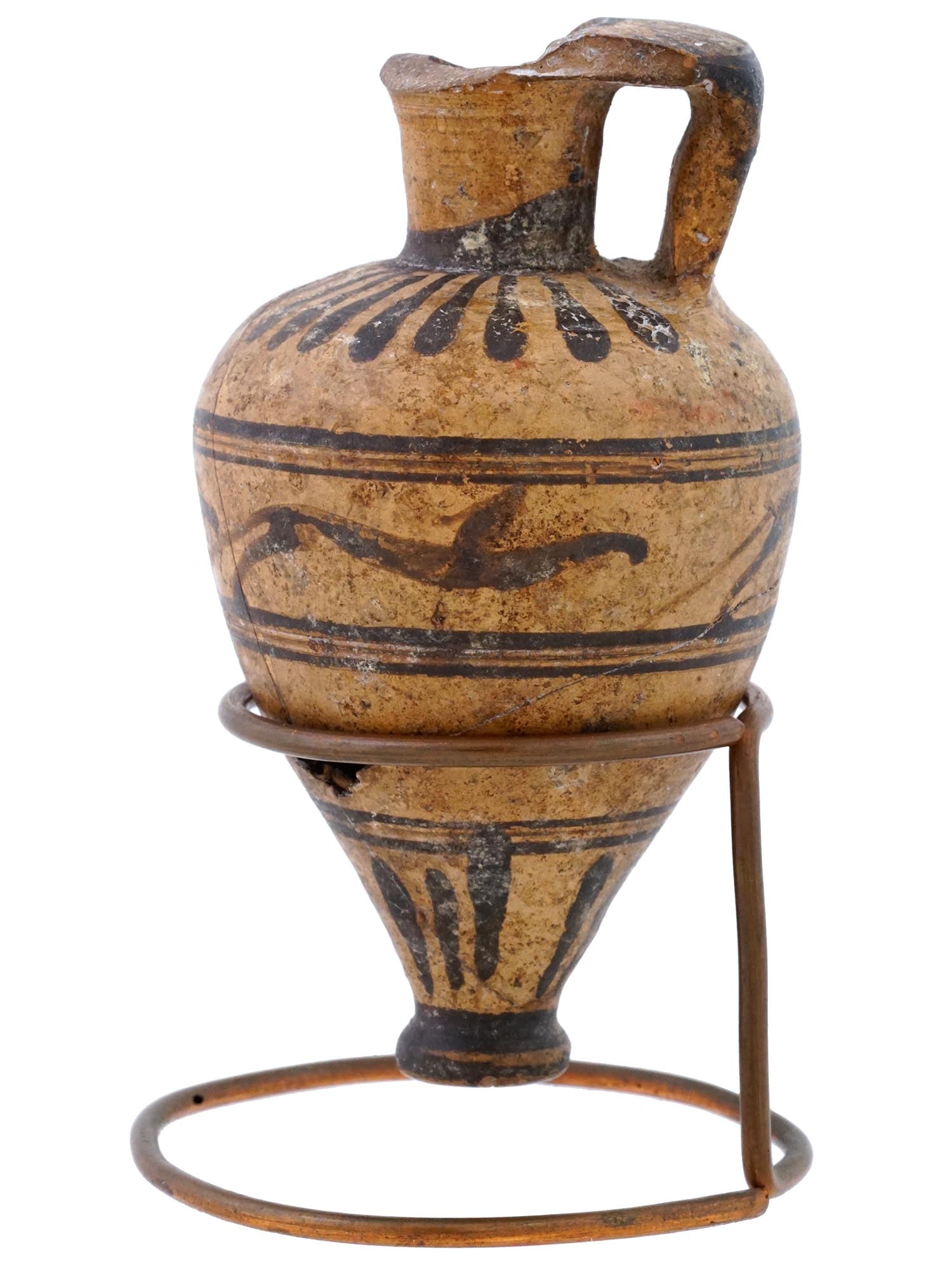 ANCIENT CORINTHIAN POTTERY ARYBALLOS PERFUME BOTTLE (1 of 10)