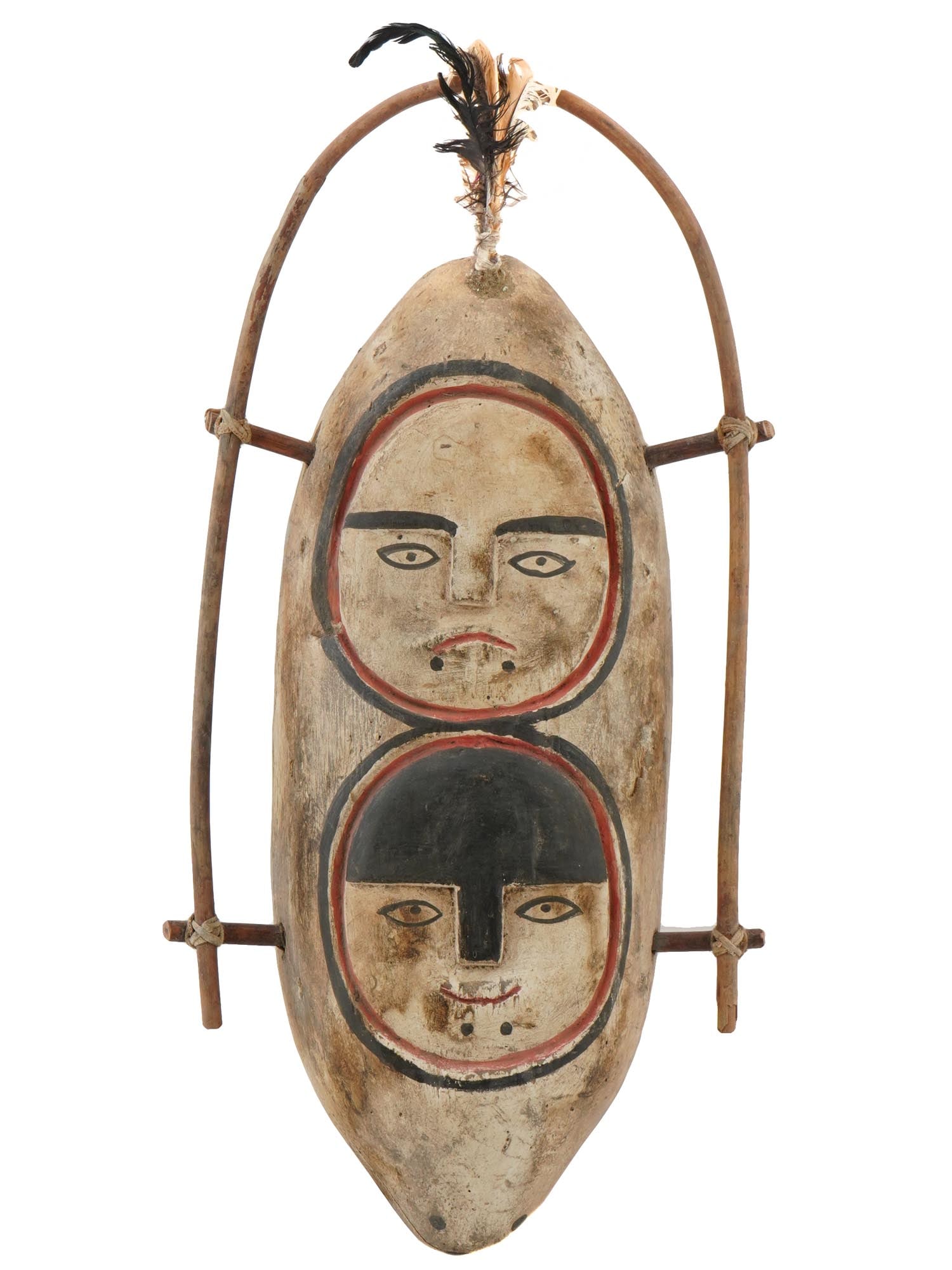 SOUTHWESTERN ALASKAN YUPIK ESKIMO SHAMANS WOODEN MASK (1 of 8)