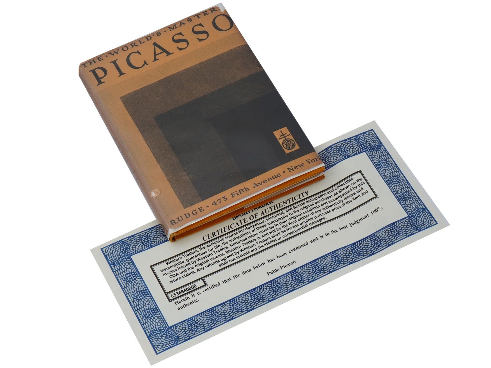 1930 WORLDS MASTERS PABLO PICASSO SIGNED BOOK W COA (1 of 12)