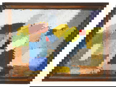 ATTR NICOLAS DE STAEL MID 20TH C FRENCH OIL PAINTING (1 of 4)