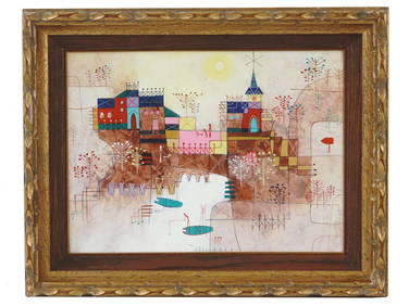 CHINESE OIL PAINTING ON CANVAS BY YU HESHI (1 of 4)