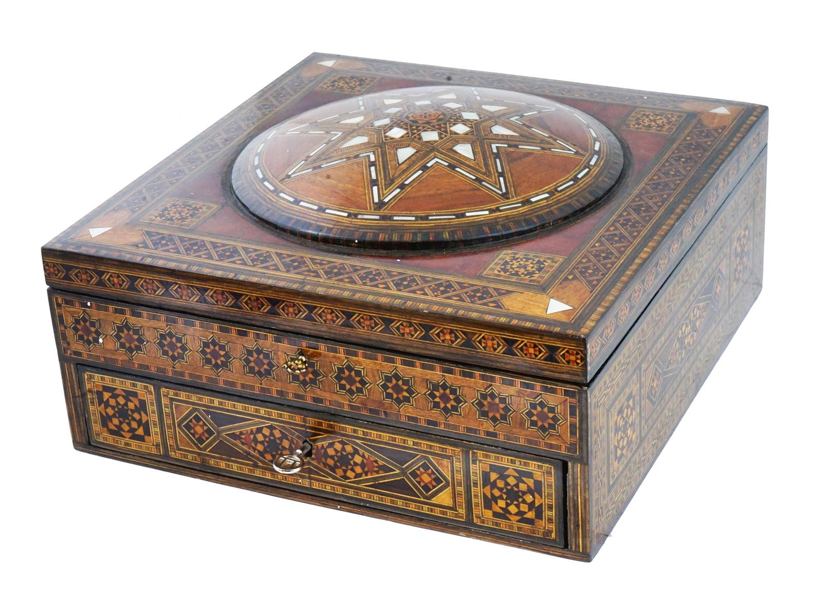 VINTAGE DAMASCUS SYRIAN INLAID WOODEN BOX (1 of 12)