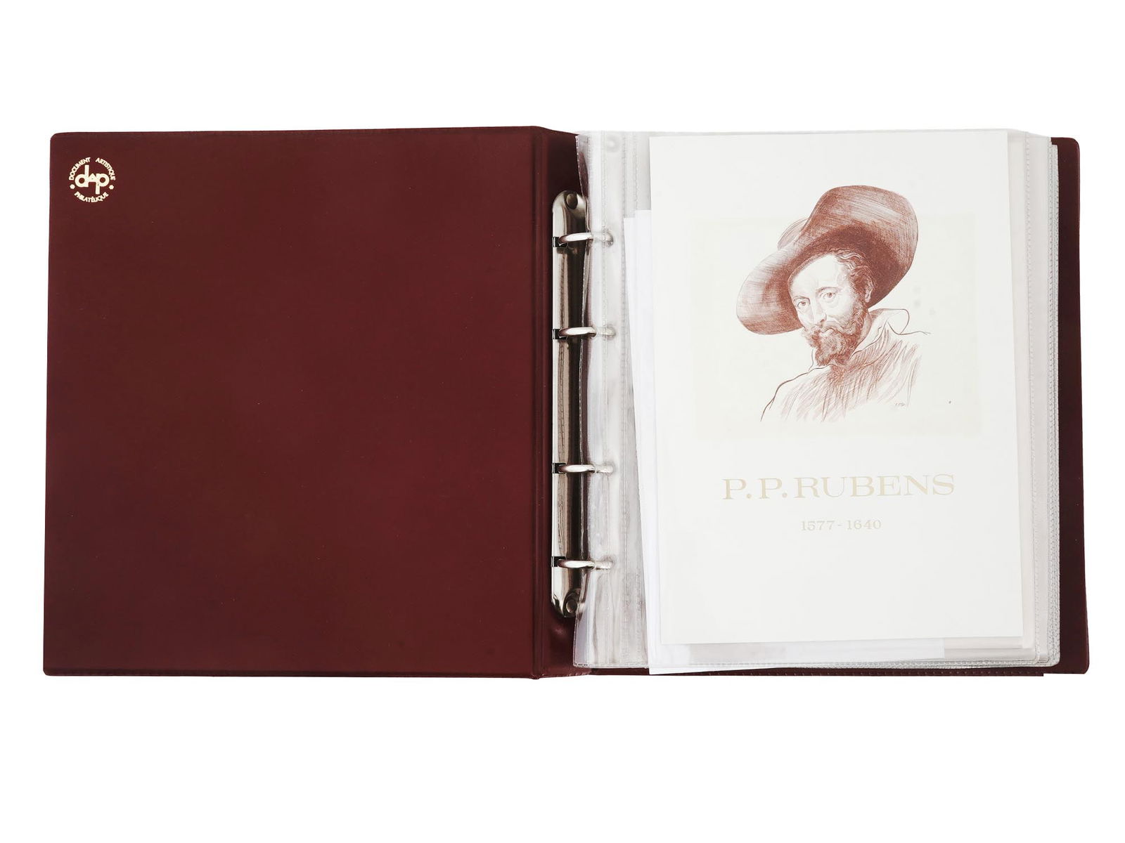 LTD FRENCH ARTIST ALBUM BOOK OF PRINTS AND STAMPS: A limited edition French folding album with artist prints and stamps, after the exhibition, Yves Brayer, P. P. Rubens, and others. Marked, First Day Cover, Documentation Galerie Maurice Garnier, Inser