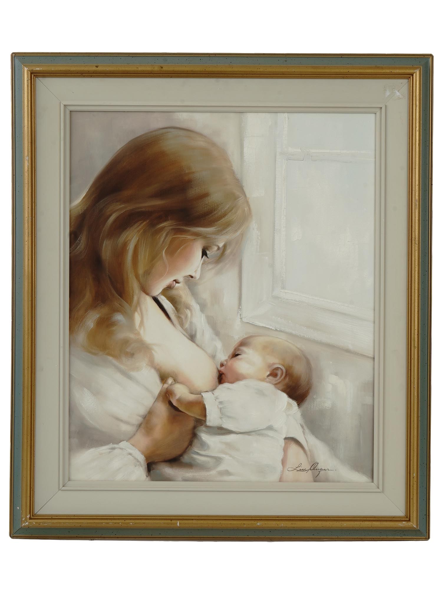 CANADIAN MOTHER CHILD OIL PAINTING BY LISE AUGER (1 of 5)