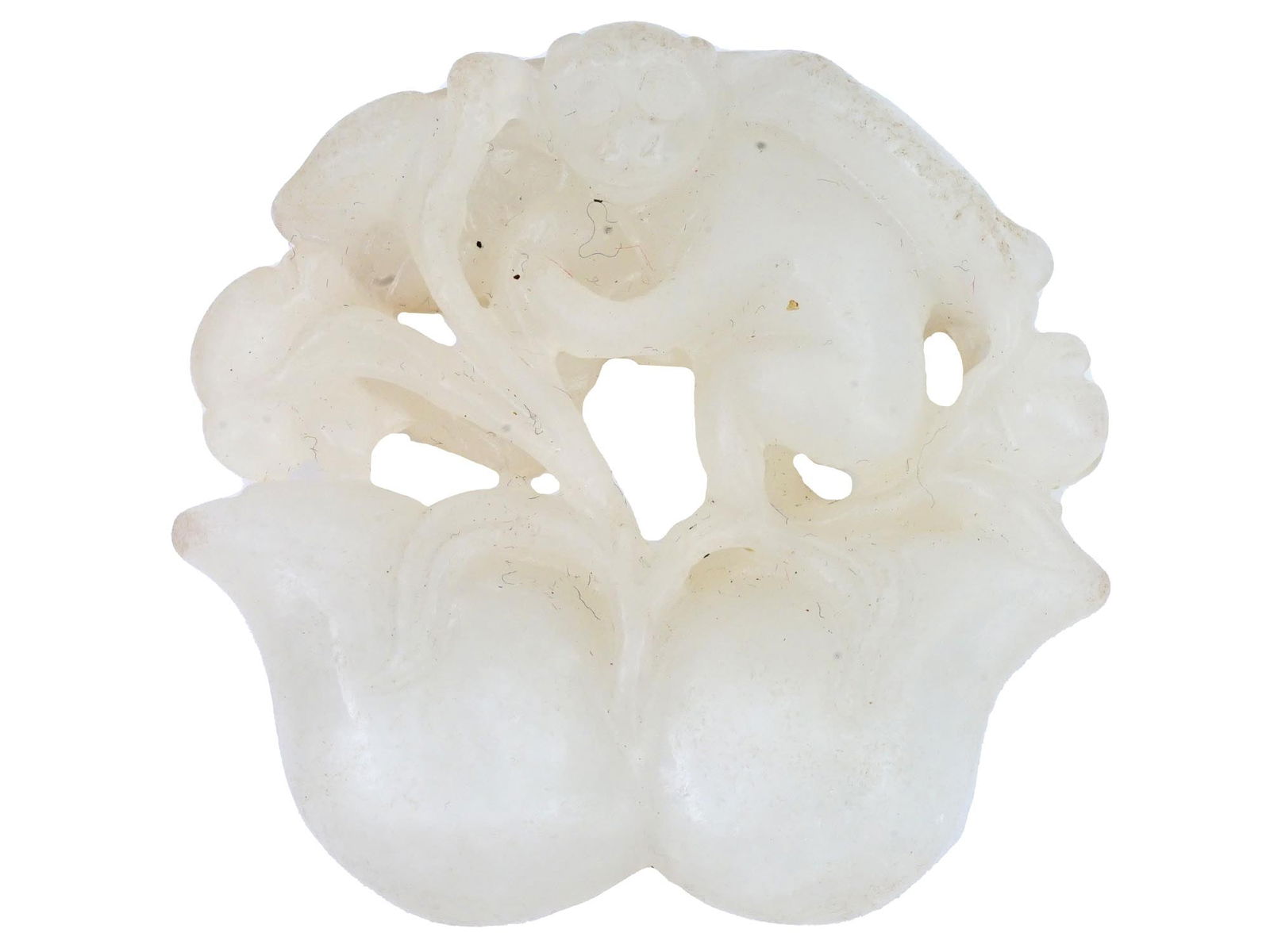 ANTIQUE CHINESE MONKEY CARVED JADE AMULET PENDANT (1 of 4)