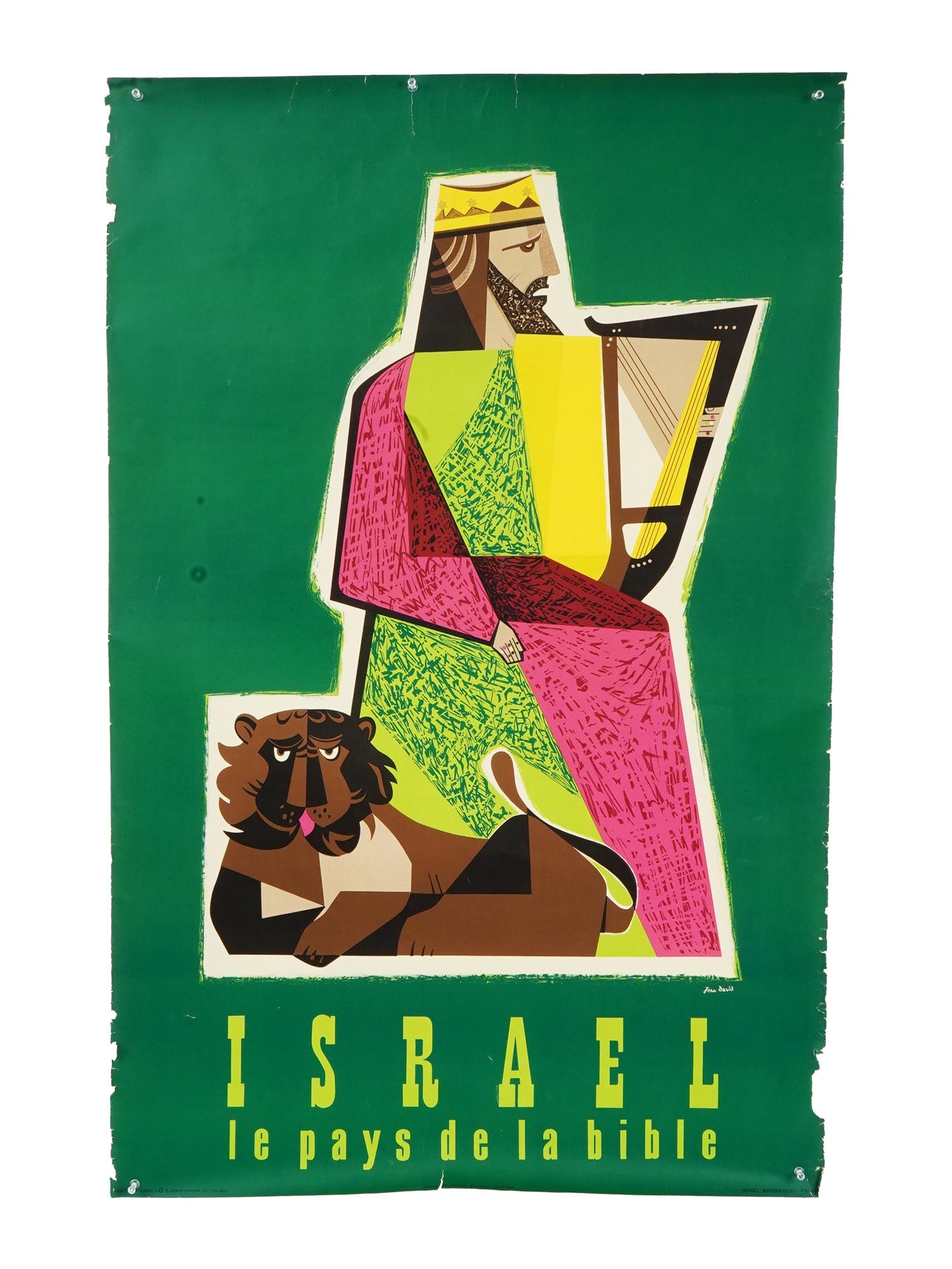 ISRAELI VINTAGE TRAVEL POSTER BY JEAN DAVID (1 of 8)