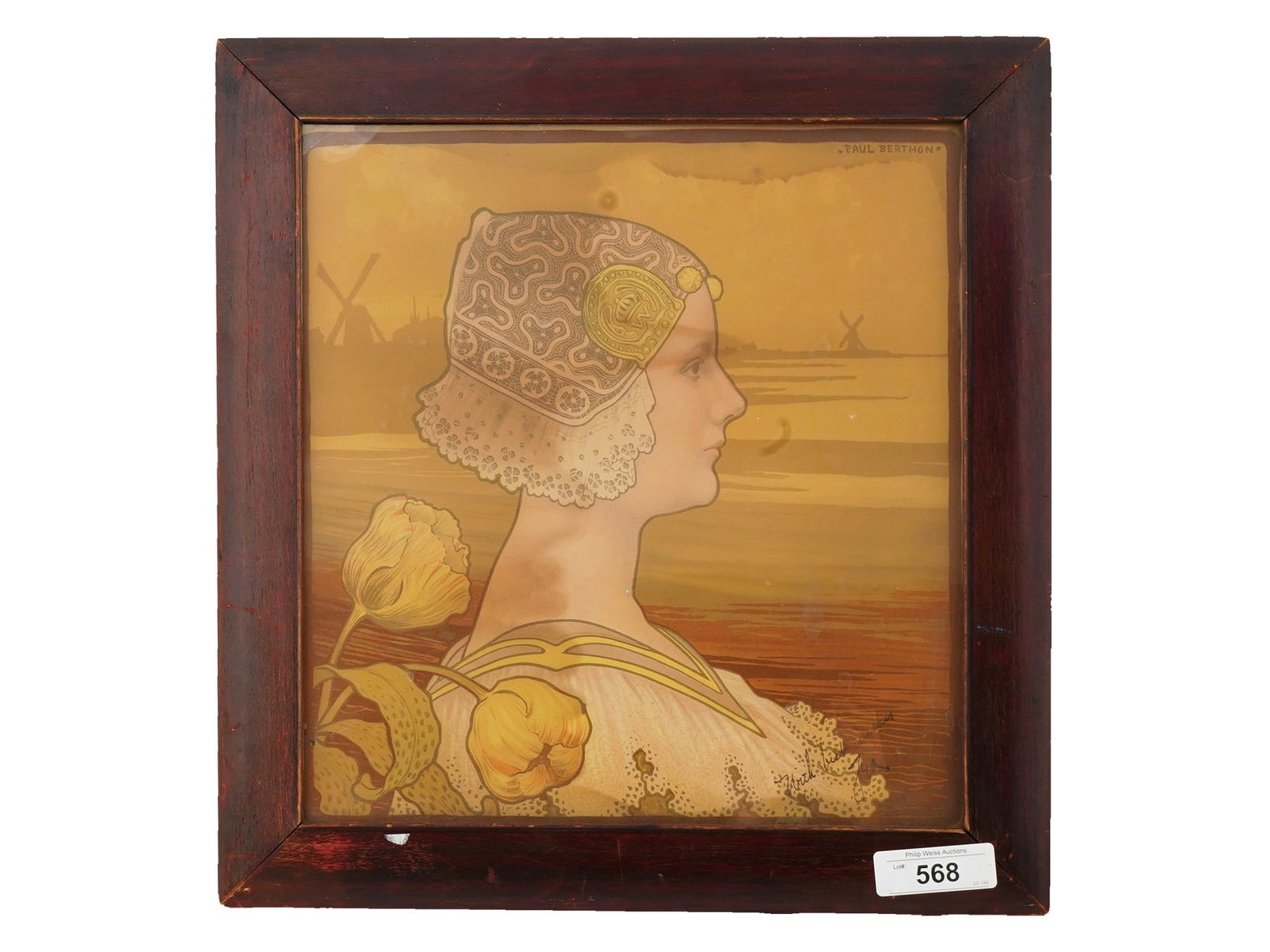 FRENCH QUEEN WILHELMINA LITHOGRAPH BY PAUL BERTHON (1 of 4)