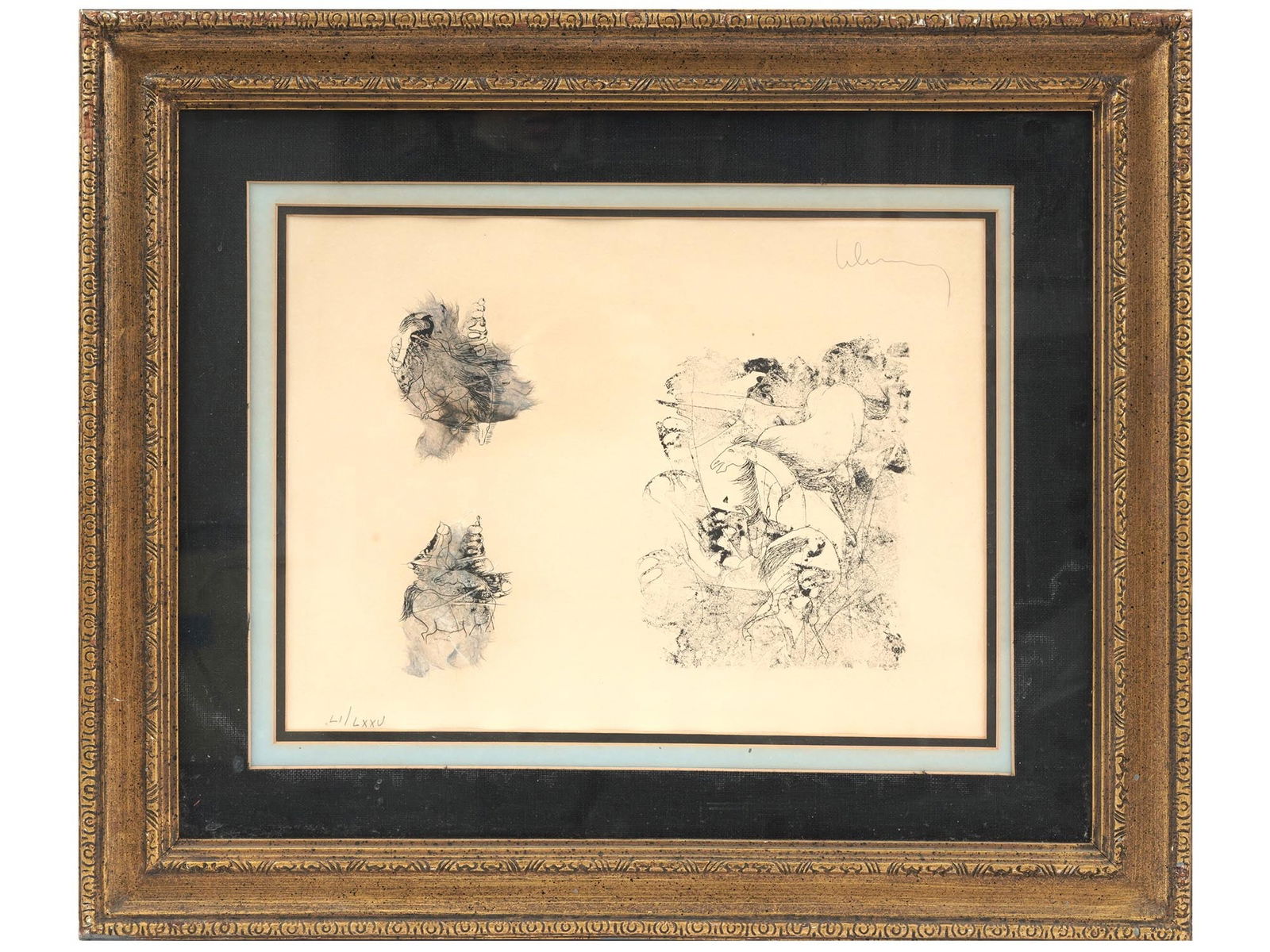 ABSTRACT ETCHING SIGNED AFTER SALVADOR DALI (1 of 6)