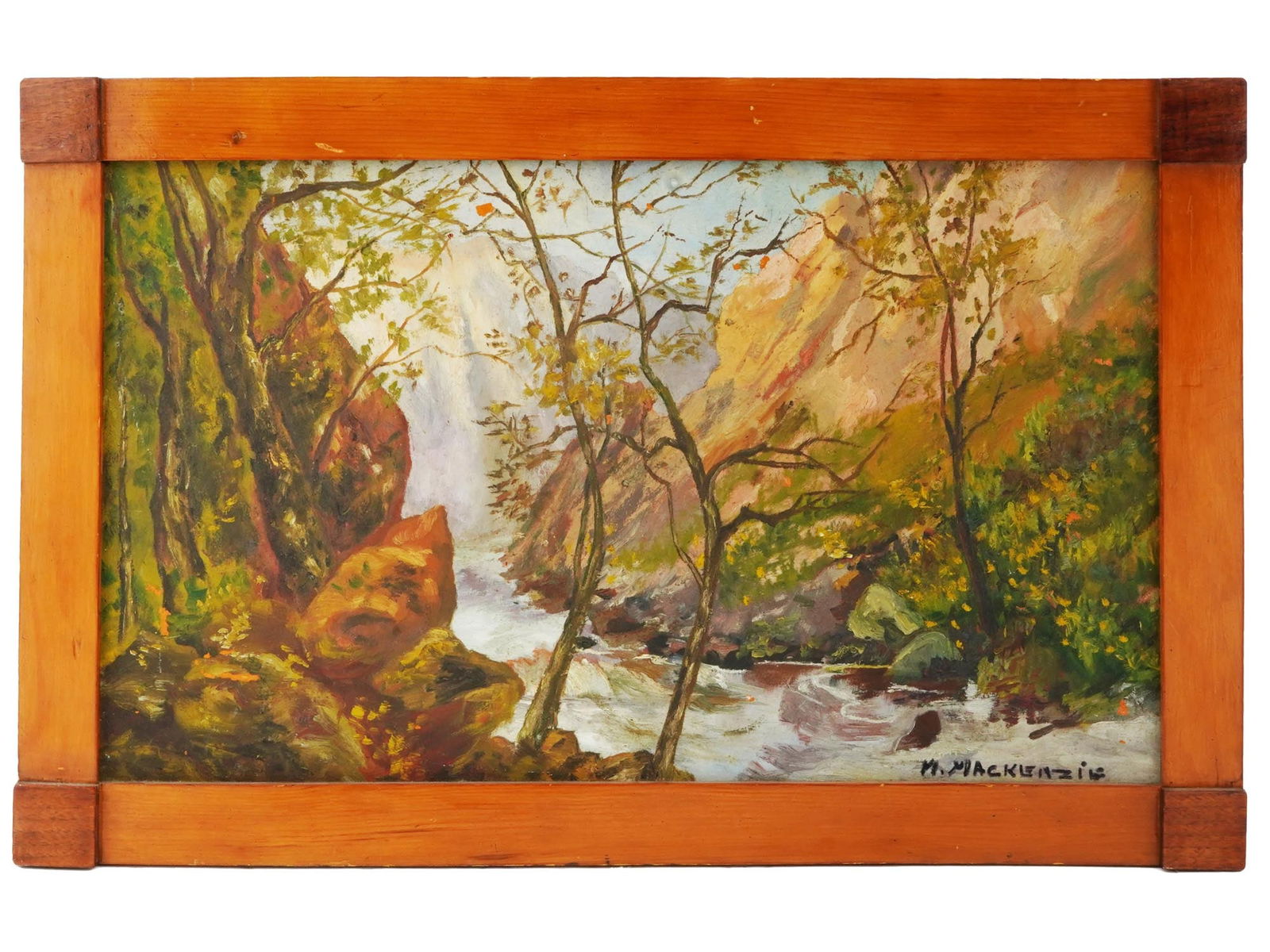 ATTR TO MALCOLM N MACKENZIE AMERICAN OIL PAINTING (1 of 7)