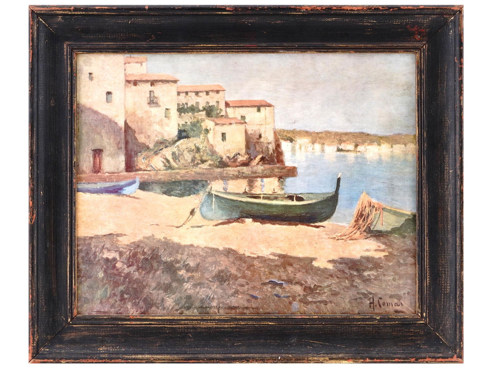 OIL ON CANVAS SEASCAPE PAINTING BY AUGUSTO COMAS (1 of 8)