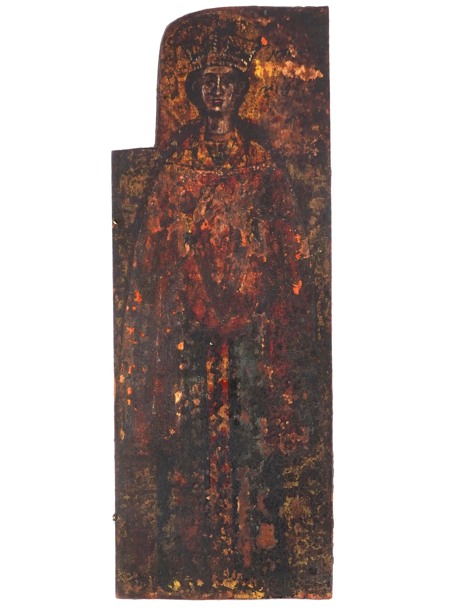 ANTIQUE ORTHODOX ICON PAINTING OF VIRGIN MARY (1 of 4)