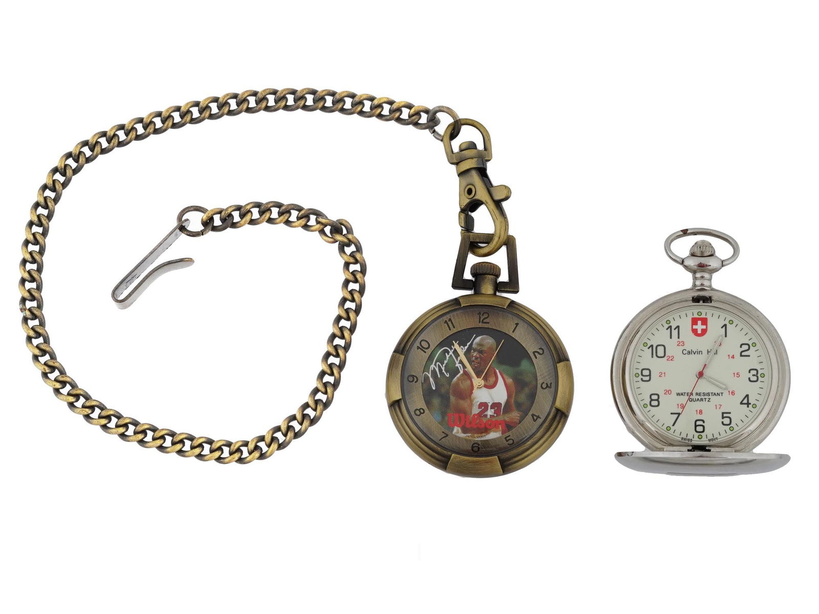 TWO MENS POCKET WATCHES WILSON AND CALVIN HILL (1 of 7)