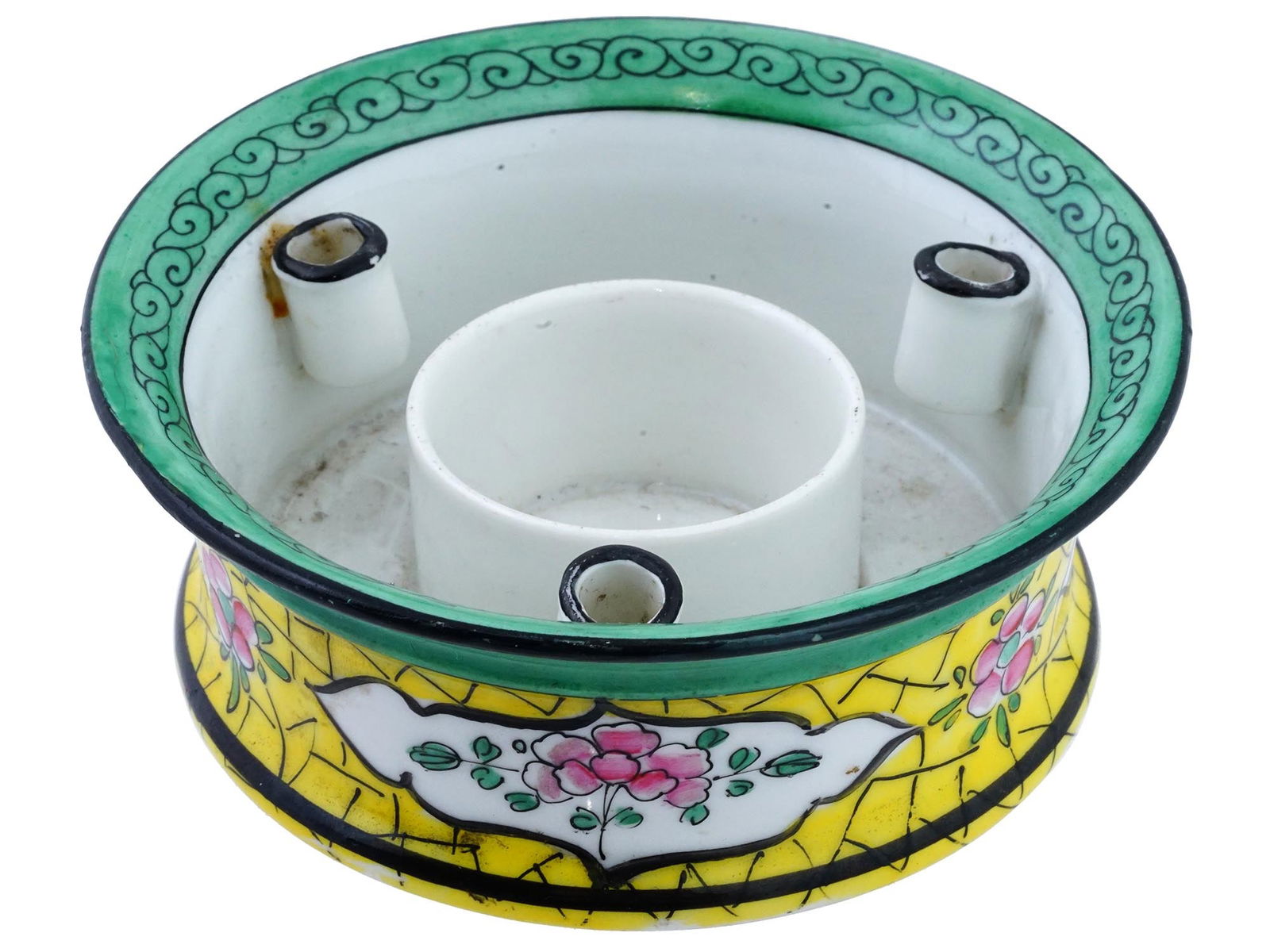 FRENCH LIMOGES PORCELAIN CHINOISERIE FLOWER POT (1 of 8)