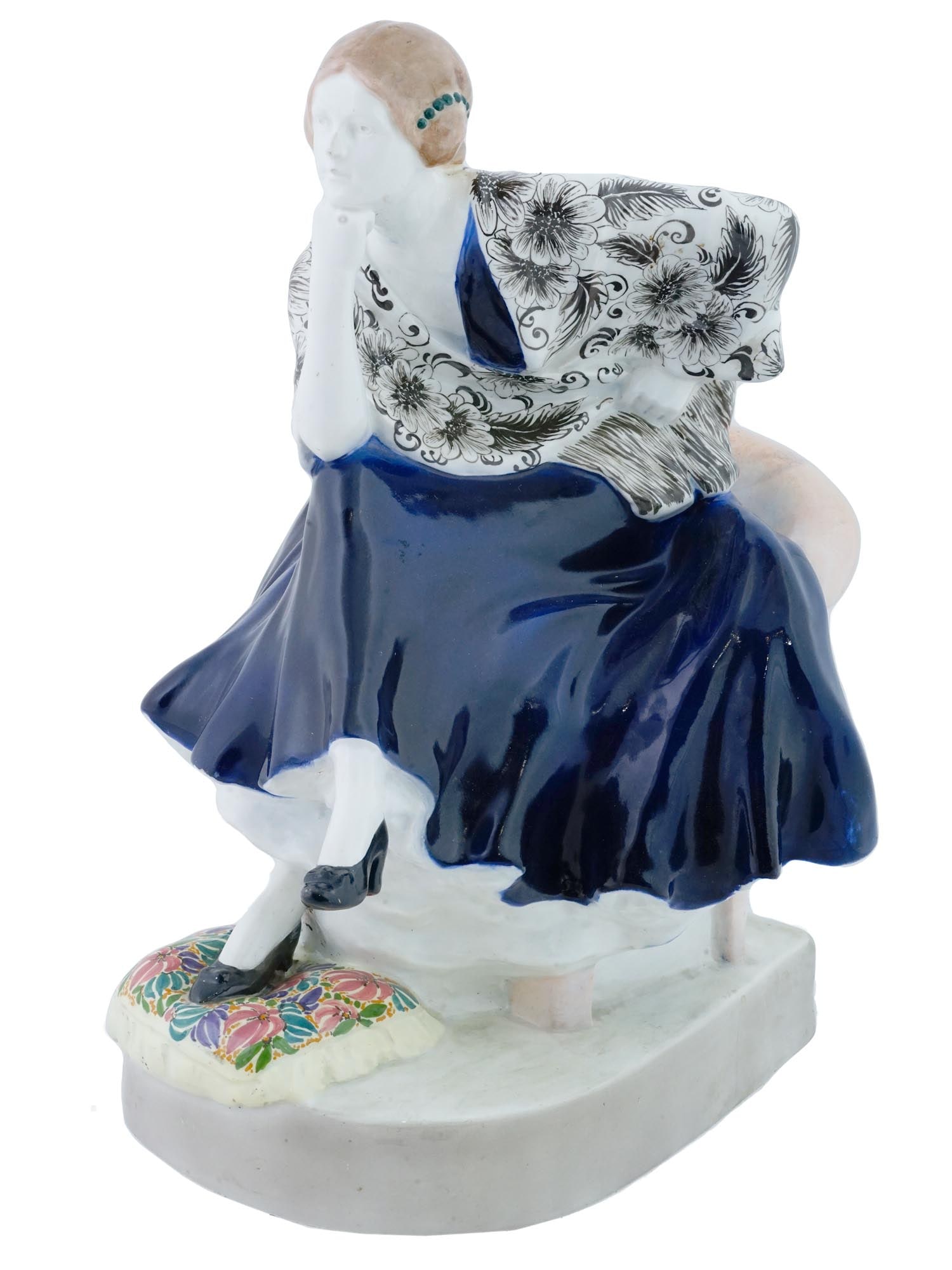 ANTIQUE GOLDSCHEIDER PODOLA PORCELAIN FEMALE FIGURINE (1 of 12)