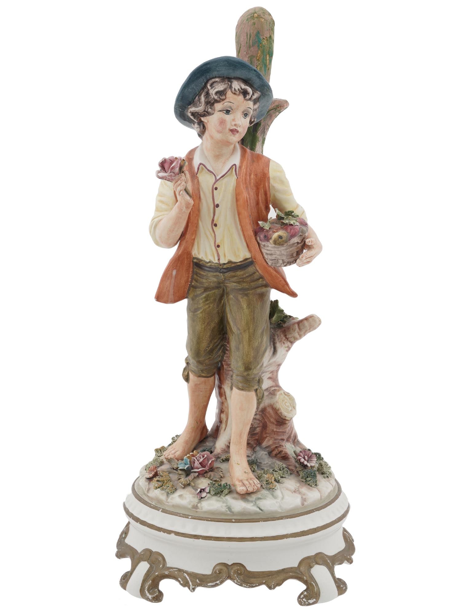 ITALIAN CAPODIMONTE HAND PAINTED PORCELAIN FIGURE (1 of 6)