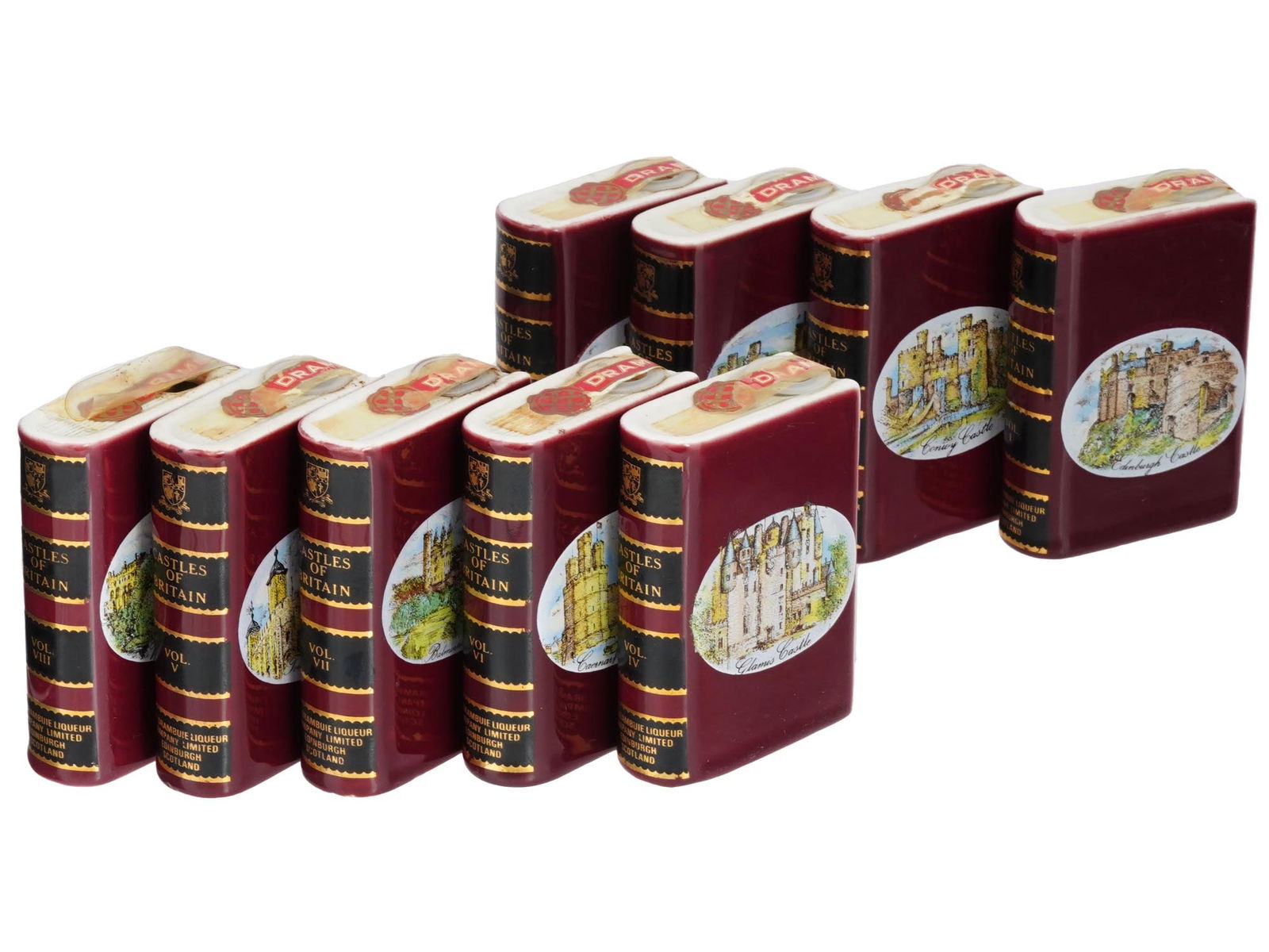 SEALED BRITISH AIRWAYS FLASKS CASTLES OF BRITAIN (1 of 7)