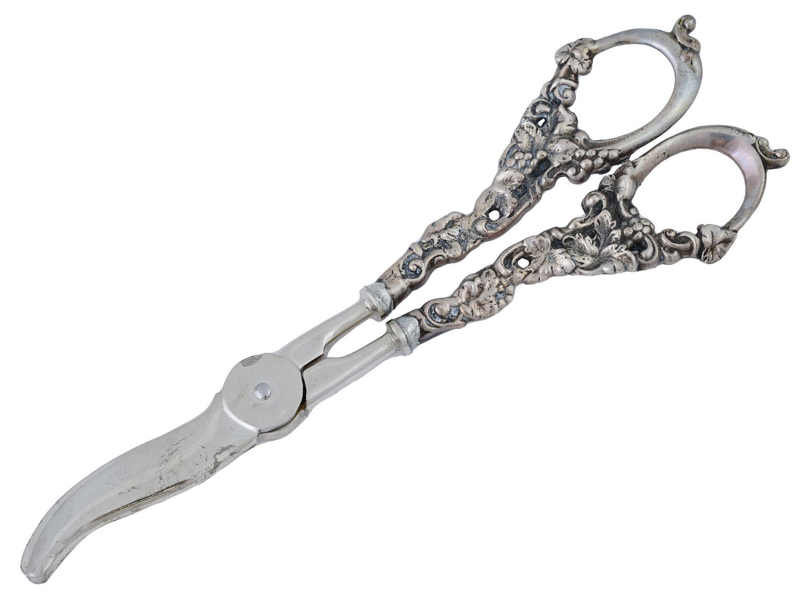 ANTIQUE AMERICAN STERLING SILVER AND STEEL SCISSORS (1 of 3)