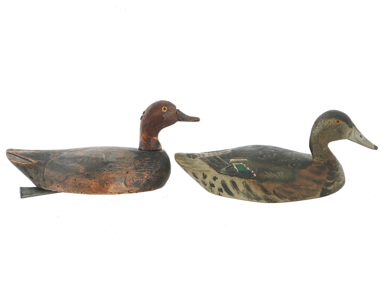 FIGURAL HAND PAINTED AND CARVED WOODEN DUCK DECOYS (1 of 9)