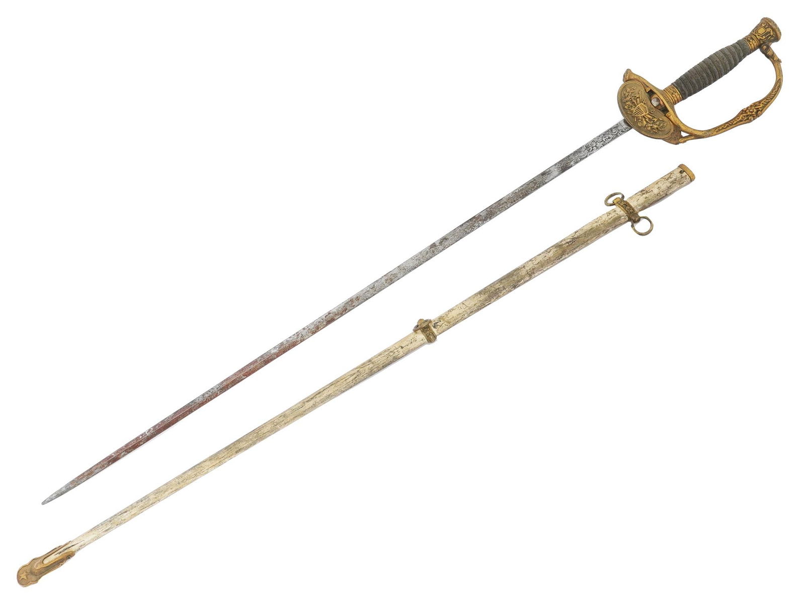 US MODEL 1860 ARMY STAFF AND FIELD OFFICER SWORD (1 of 10)