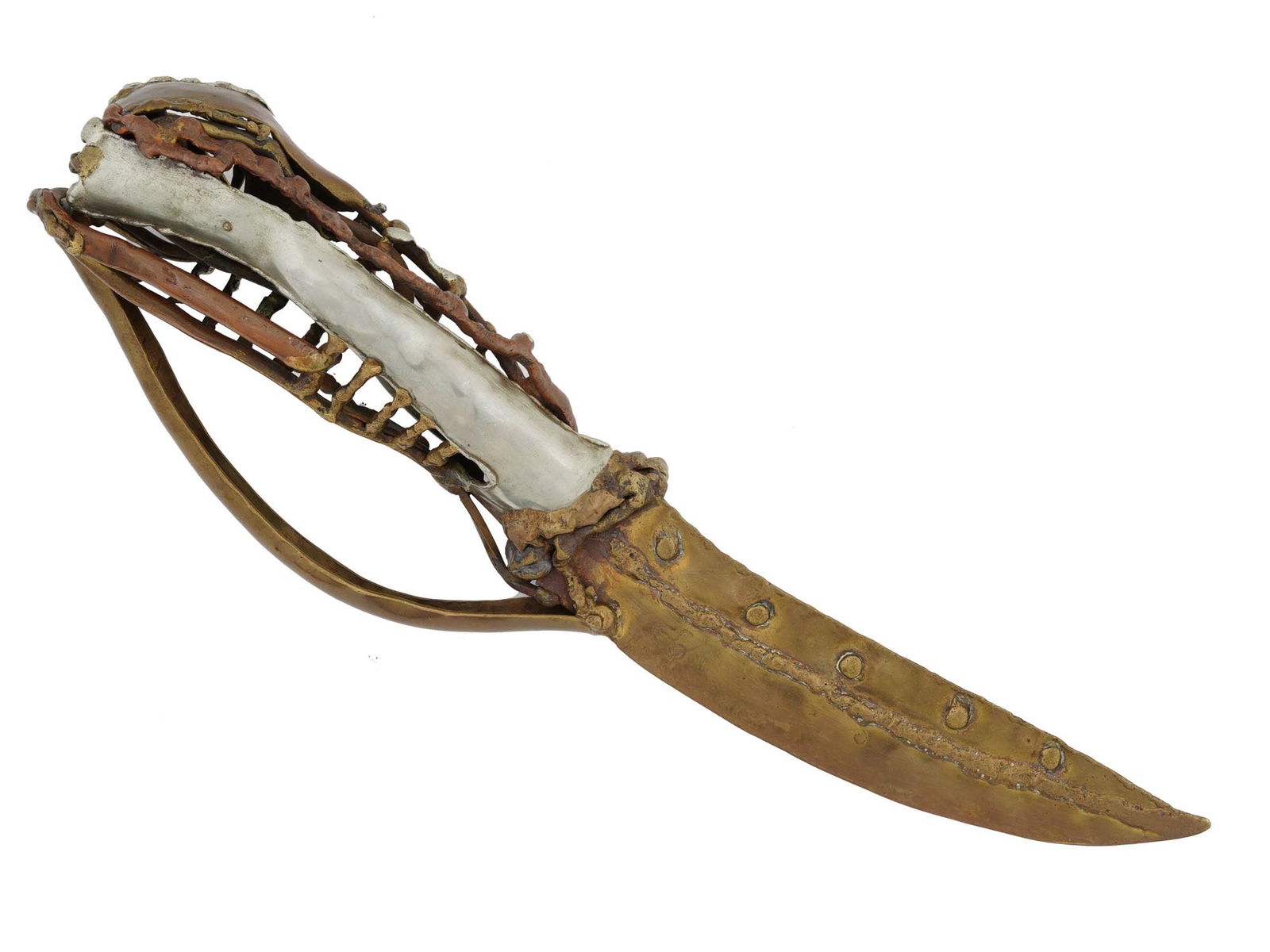 VINTAGE HAND CRAFTED ARTWORK KNIFE W GEMSTONE (1 of 5)