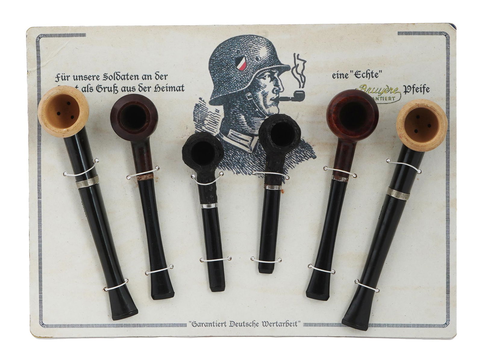 WWII GERMAN BRUYERE PIPE SALESMANS DISPLAY CARD (1 of 7)