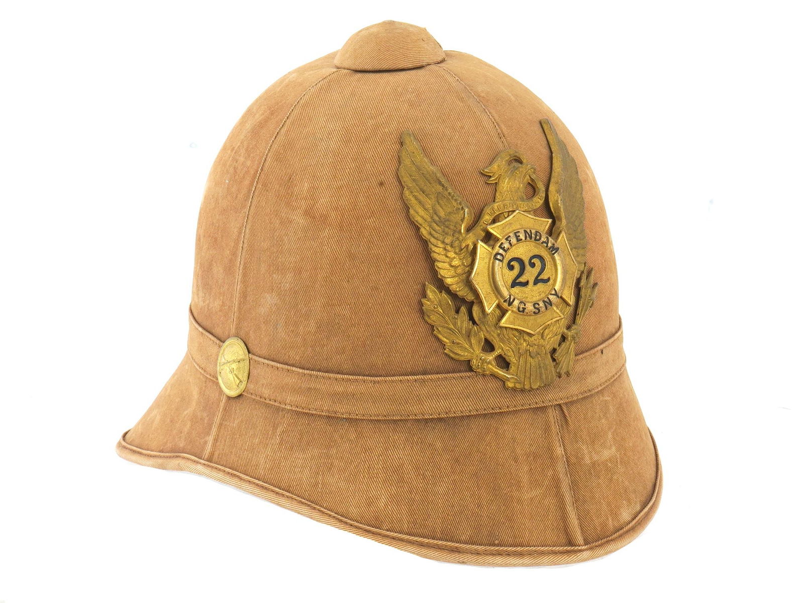 SPANISH AM WAR NY NATIONAL GUARD M1889 PITH HELMET (1 of 7)