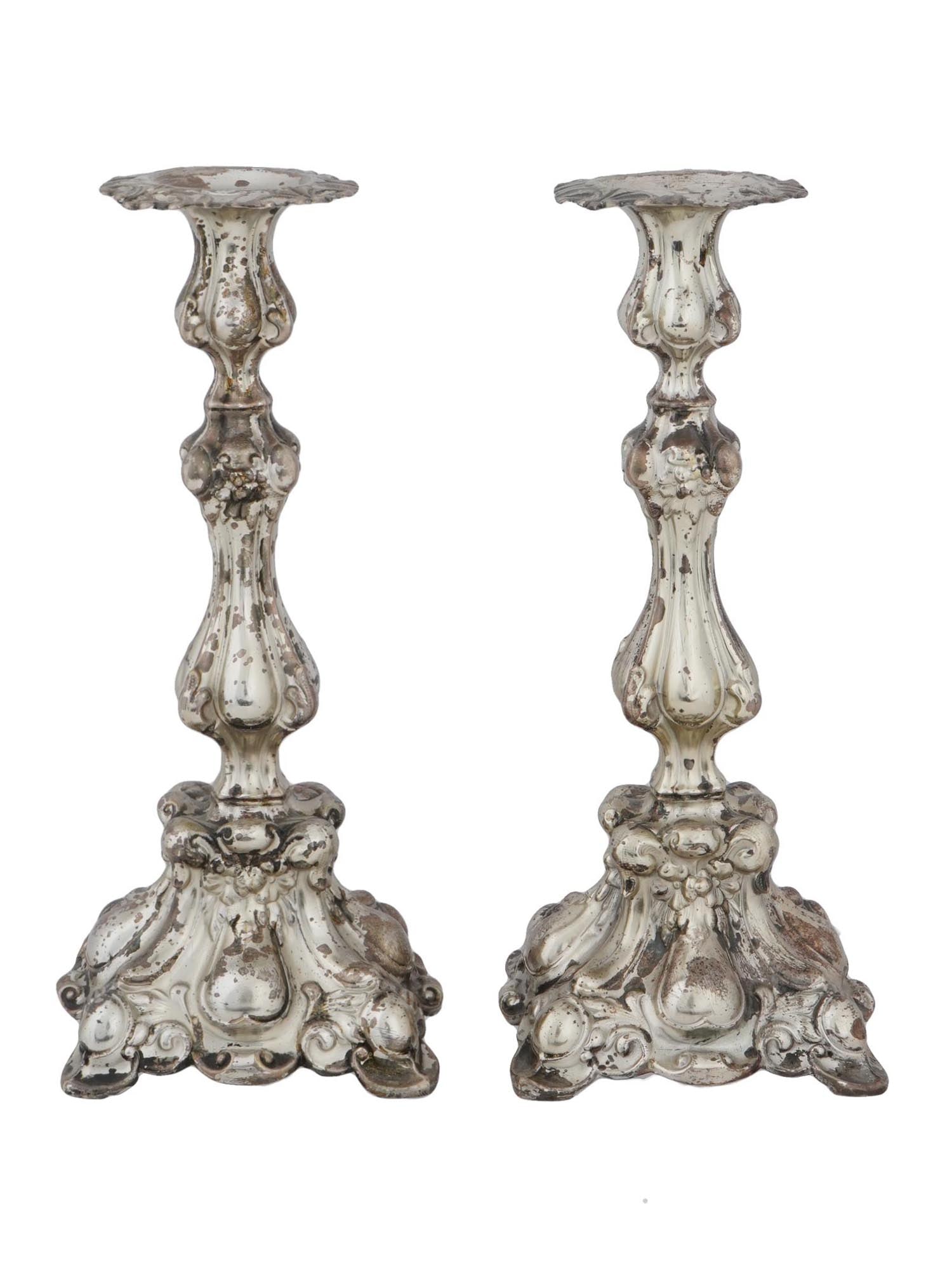 ANTIQUE POLISH MARCIN JARRA SILVER PLATED CANDLESTICKS (1 of 5)