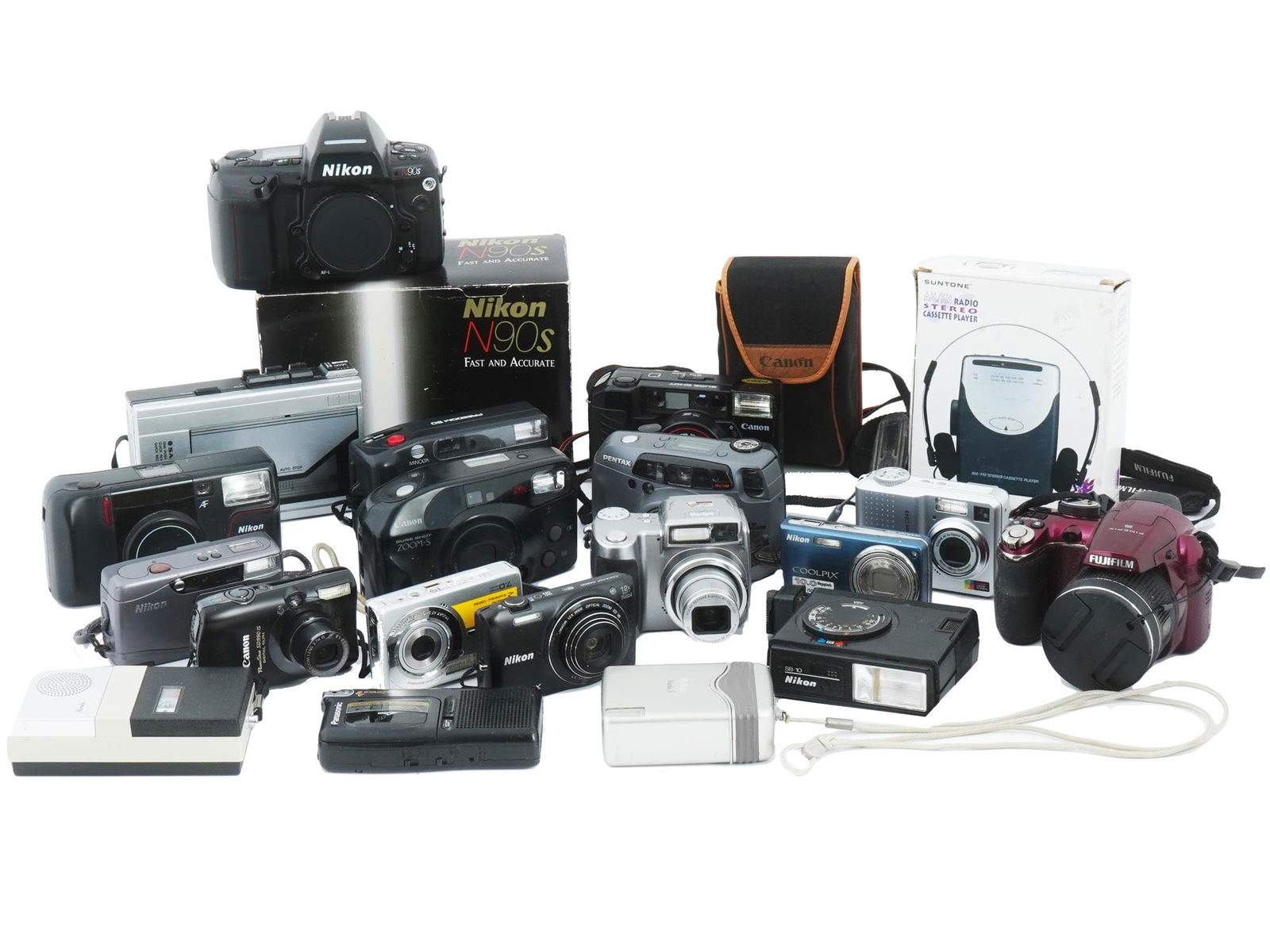 VINTAGE ANALOG CAMERAS DICTAPHONE PLAYER 21 ITEMS (1 of 7)