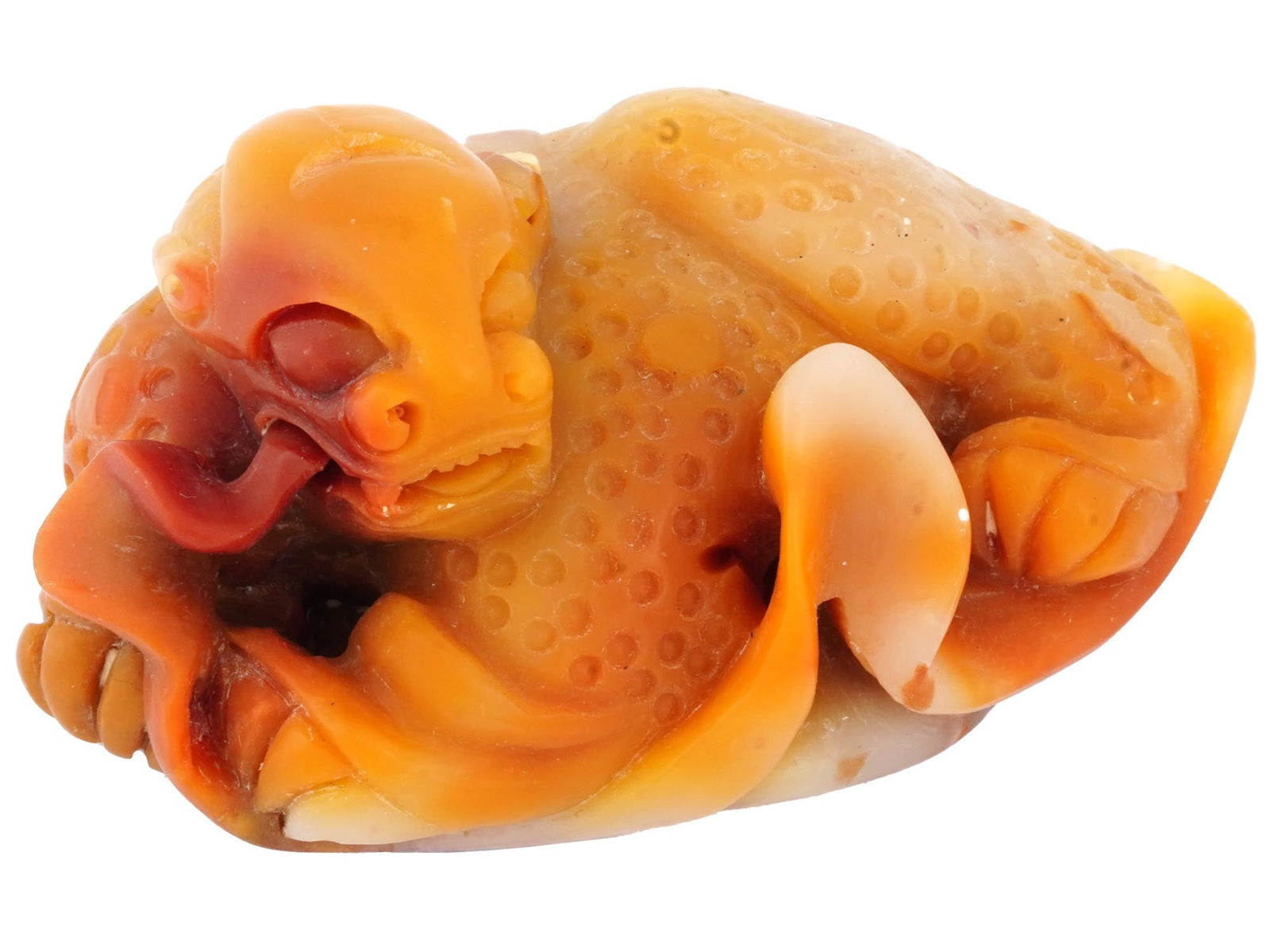 CHINESE HAND CARVED SHOUSHAN STONE PIXIU FIGURE (1 of 7)