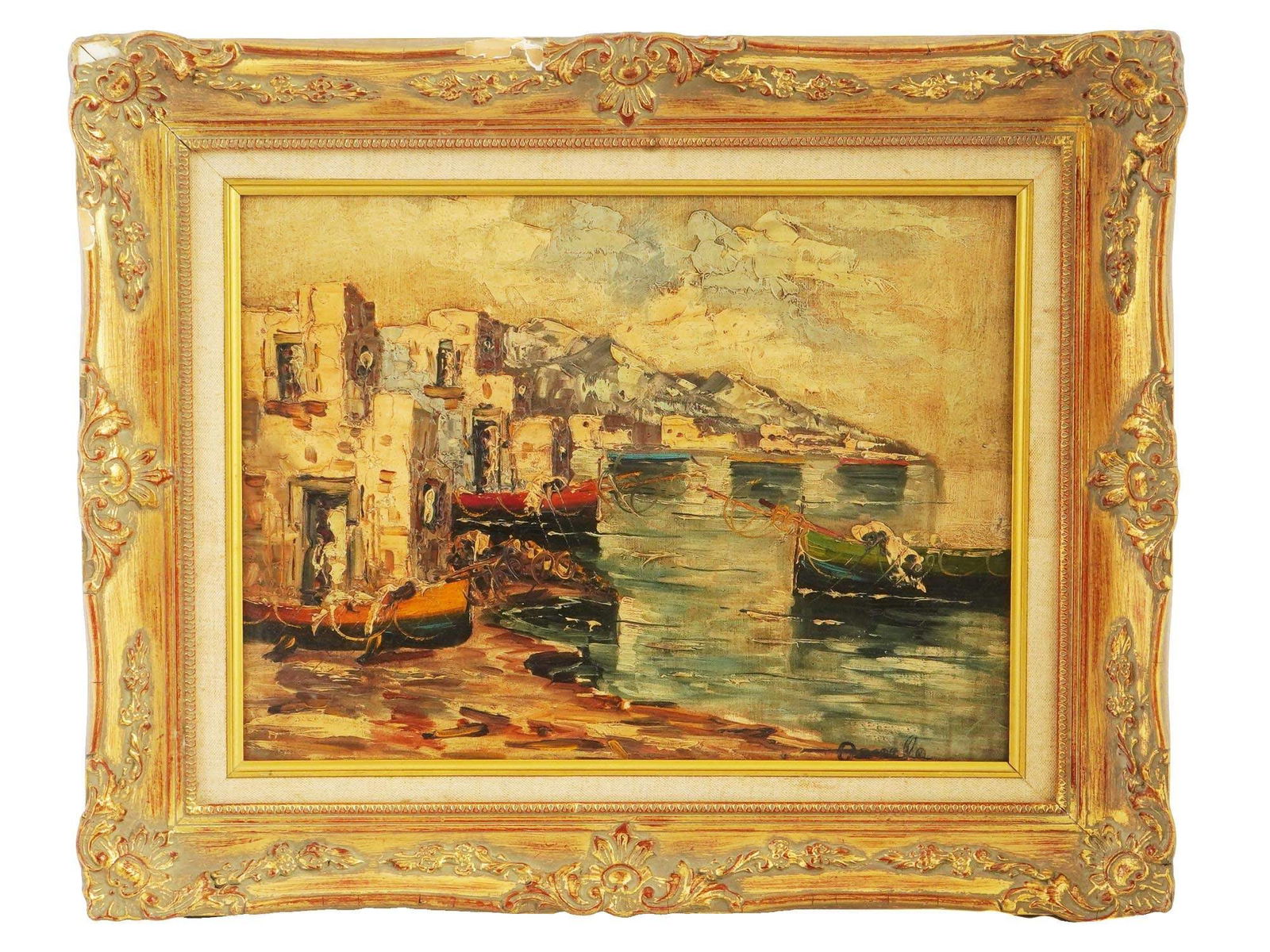 ITALIAN LANDSCAPE PAINTING ATTR TO GEORGE GENELE (1 of 4)