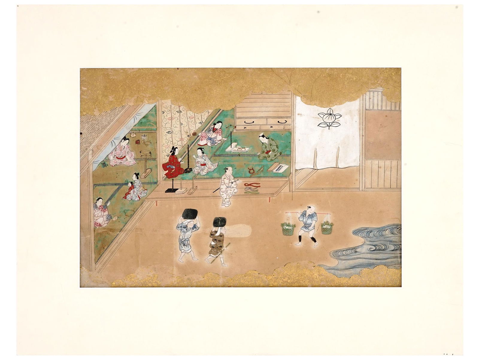 18TH C TOKUGAWA SHOGUNATE EMAKIMONO PAINTING (1 of 5)