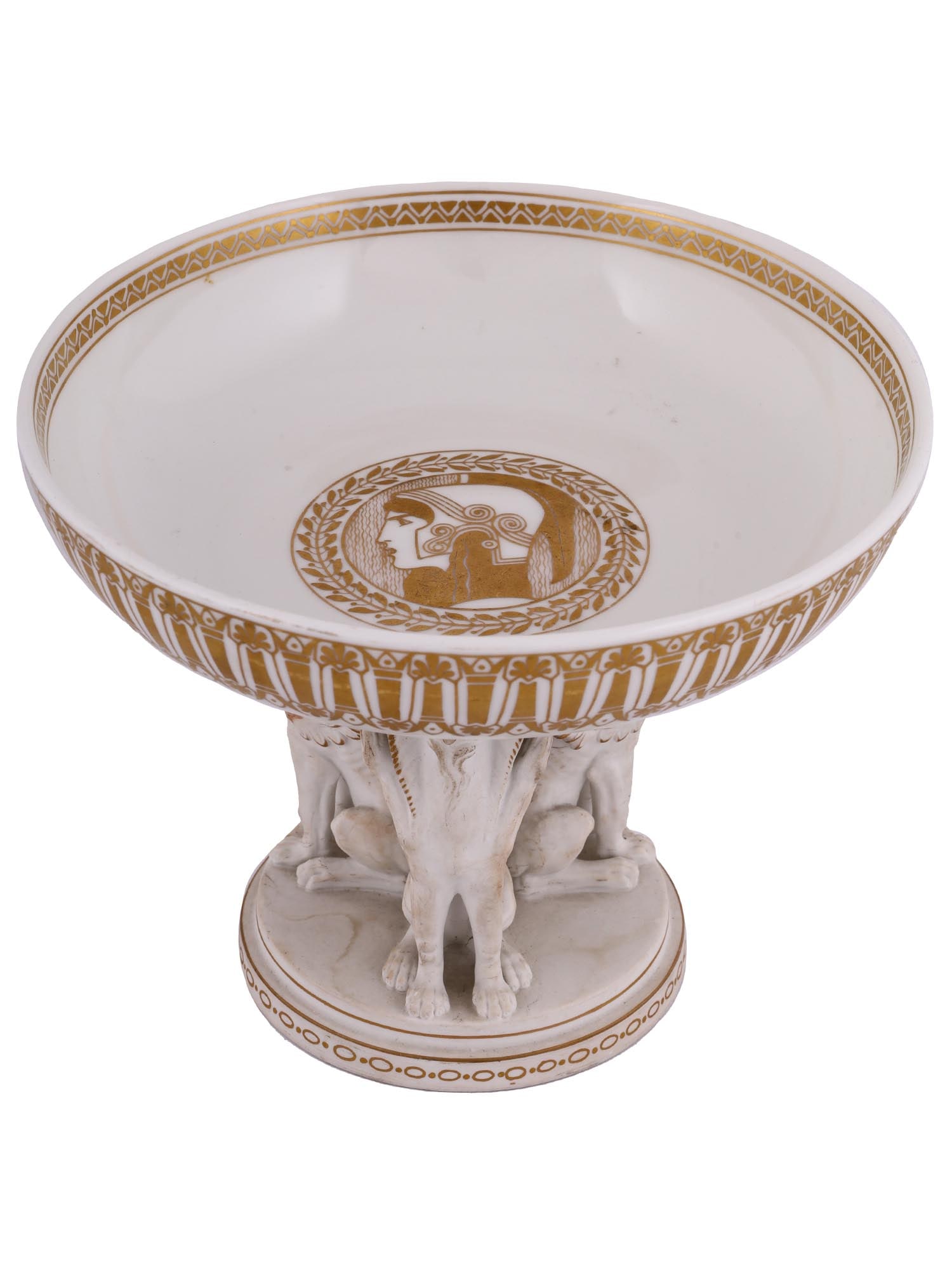 ANTIQUE GERMAN KPM PORCELAIN GRIFFINS BOWL C 1911 (1 of 6)