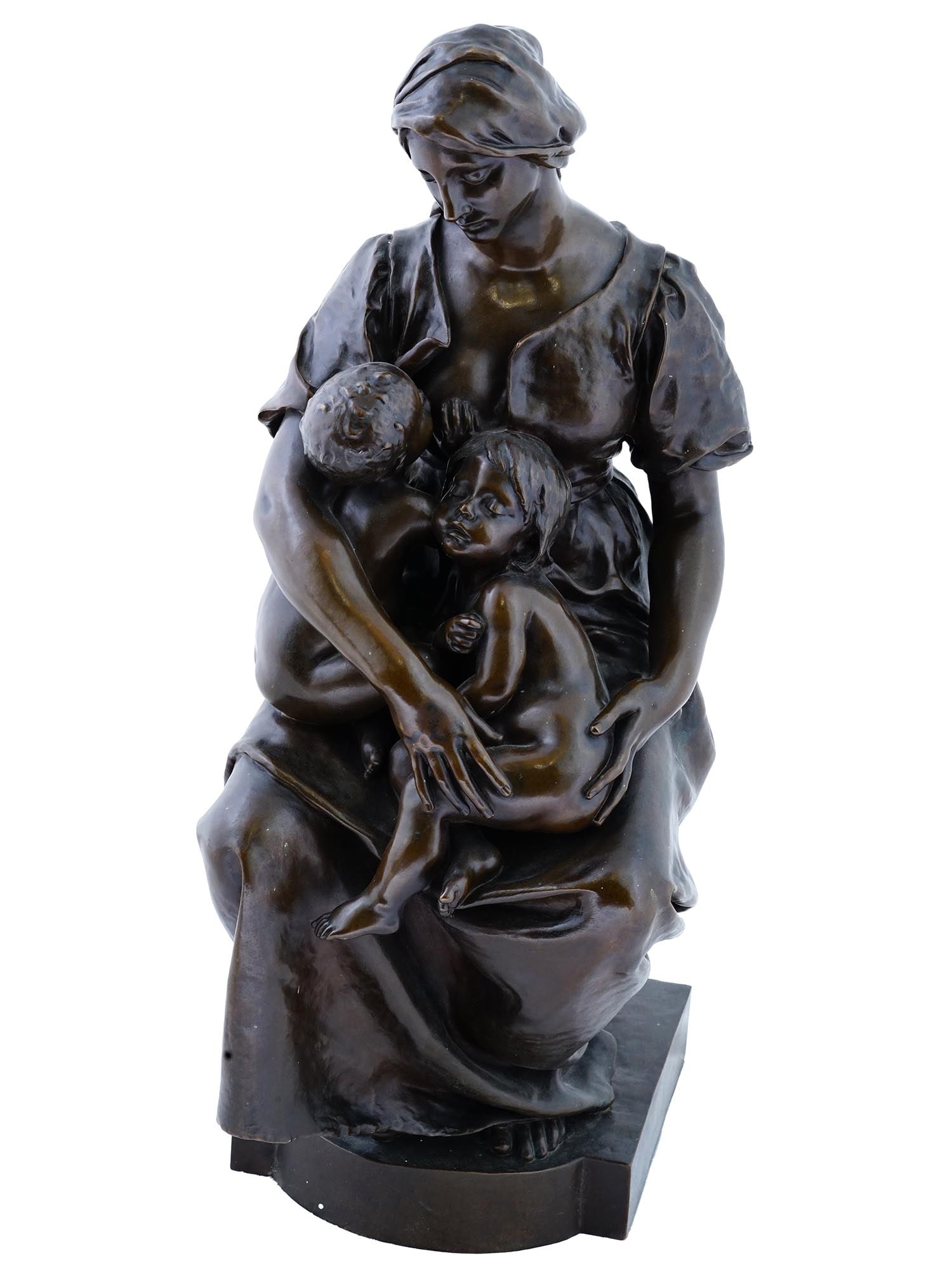 ANTIQUE FRENCH BRONZE SCULPTURE BY PAUL DUBOIS (1 of 11)