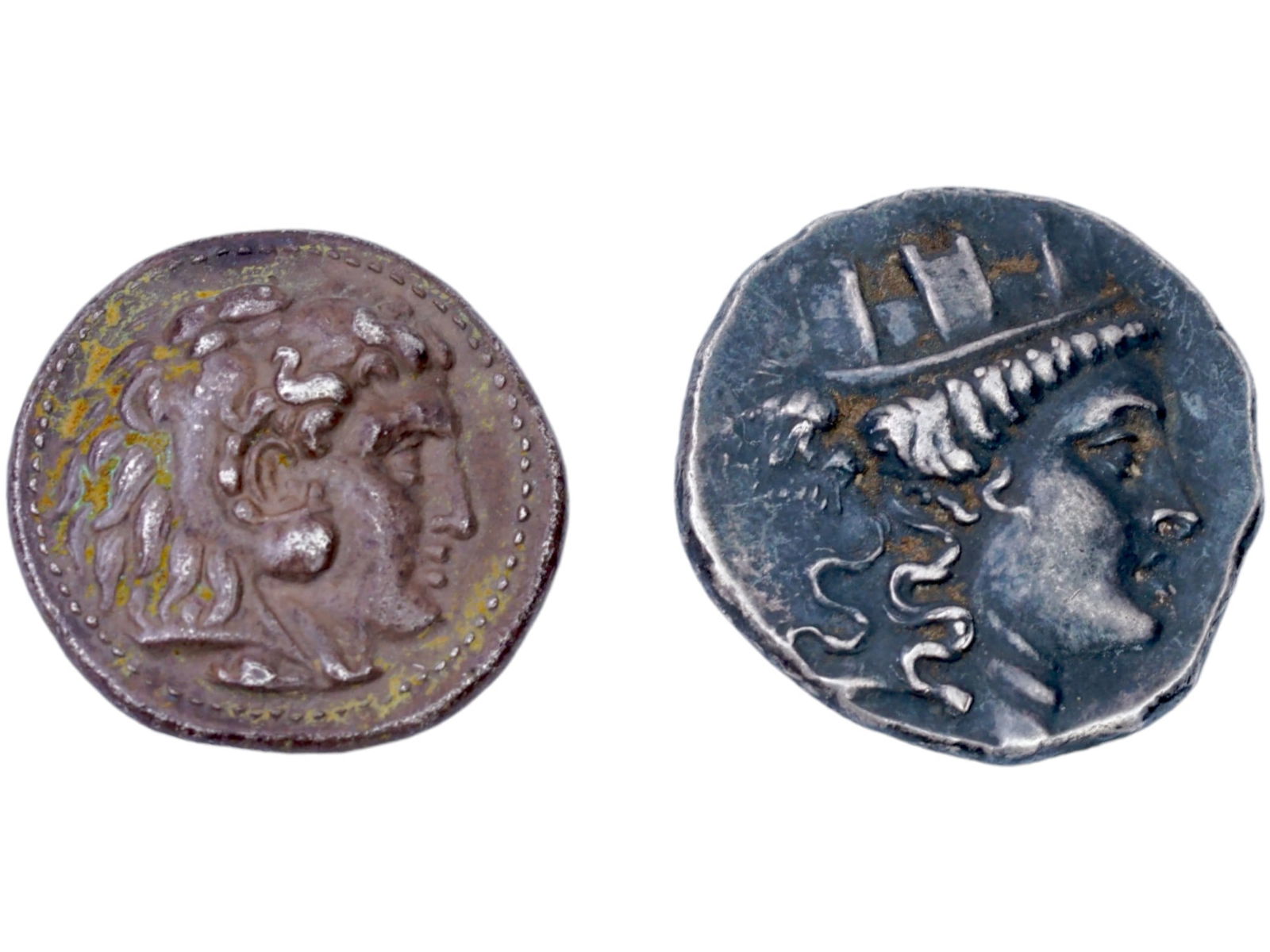 ANTIQUE GRAND TOUR GREEK SILVER COINS REPRODUCTION (1 of 6)