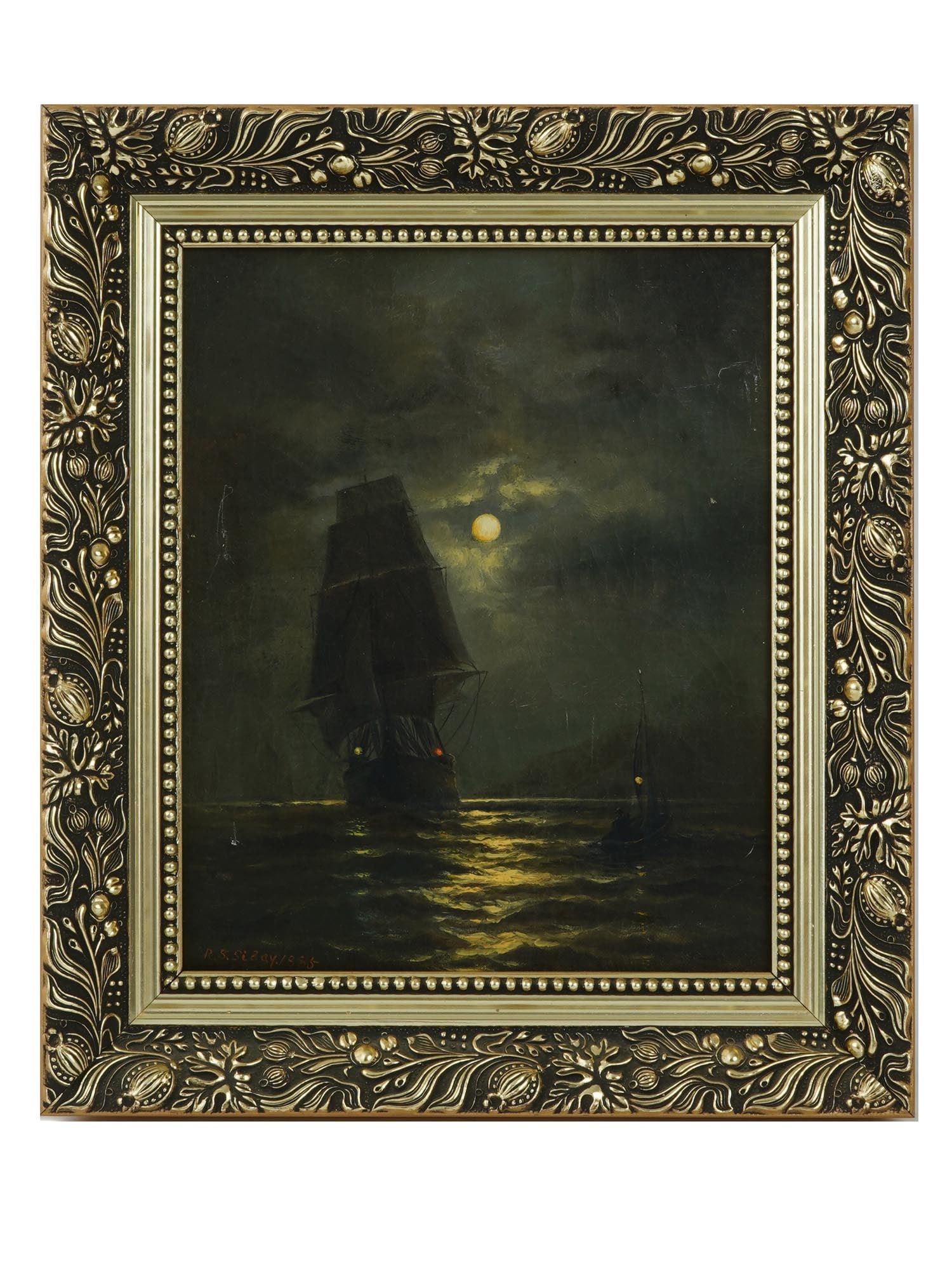 ANTIQUE ENGLSIH OIL PAINTING RICHARD SAMUEL SIDAY (1 of 5)