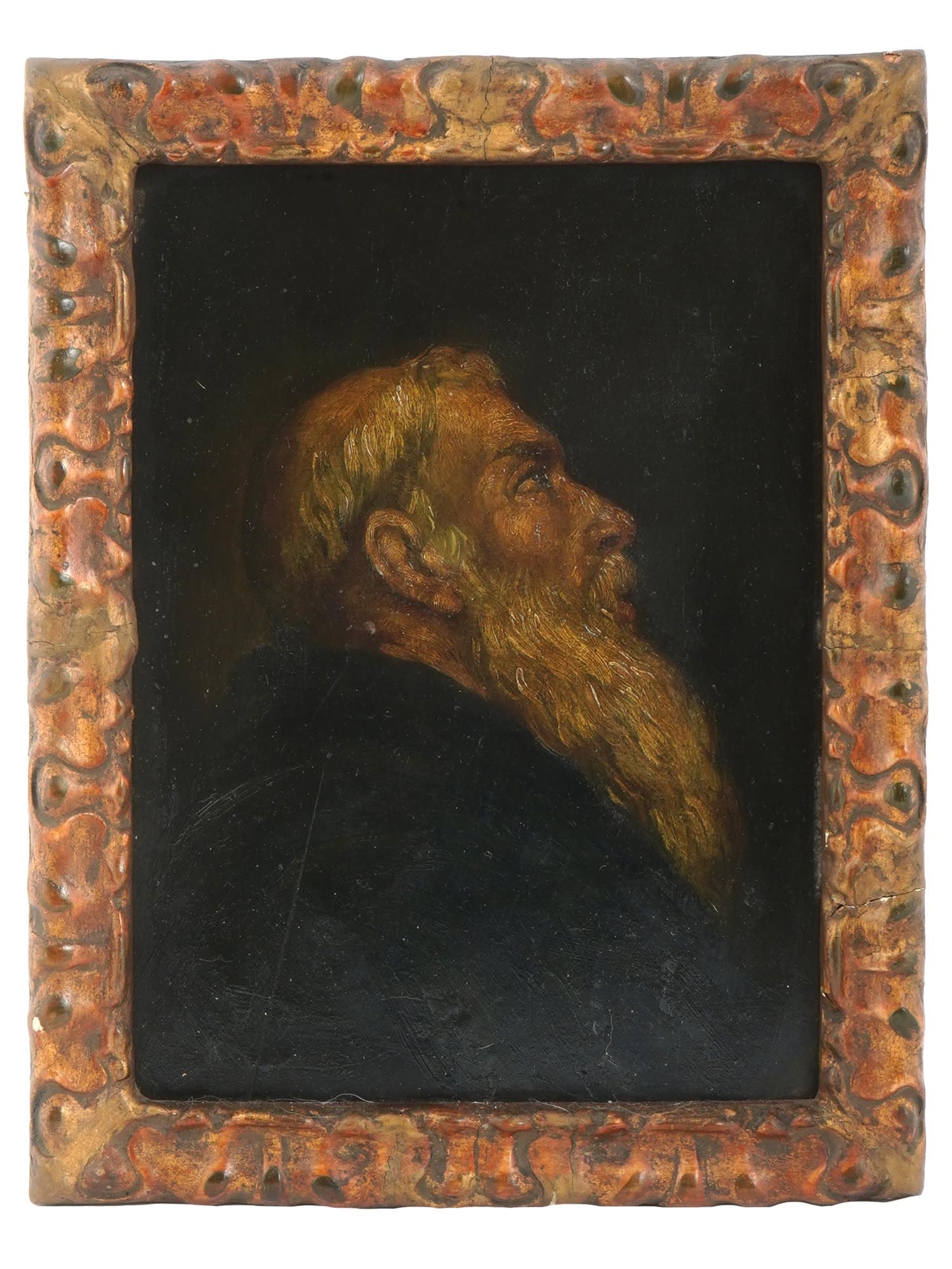 ANTIQUE SPANISH SCHOOL MALE PORTRAIT OIL PAINTING (1 of 4)