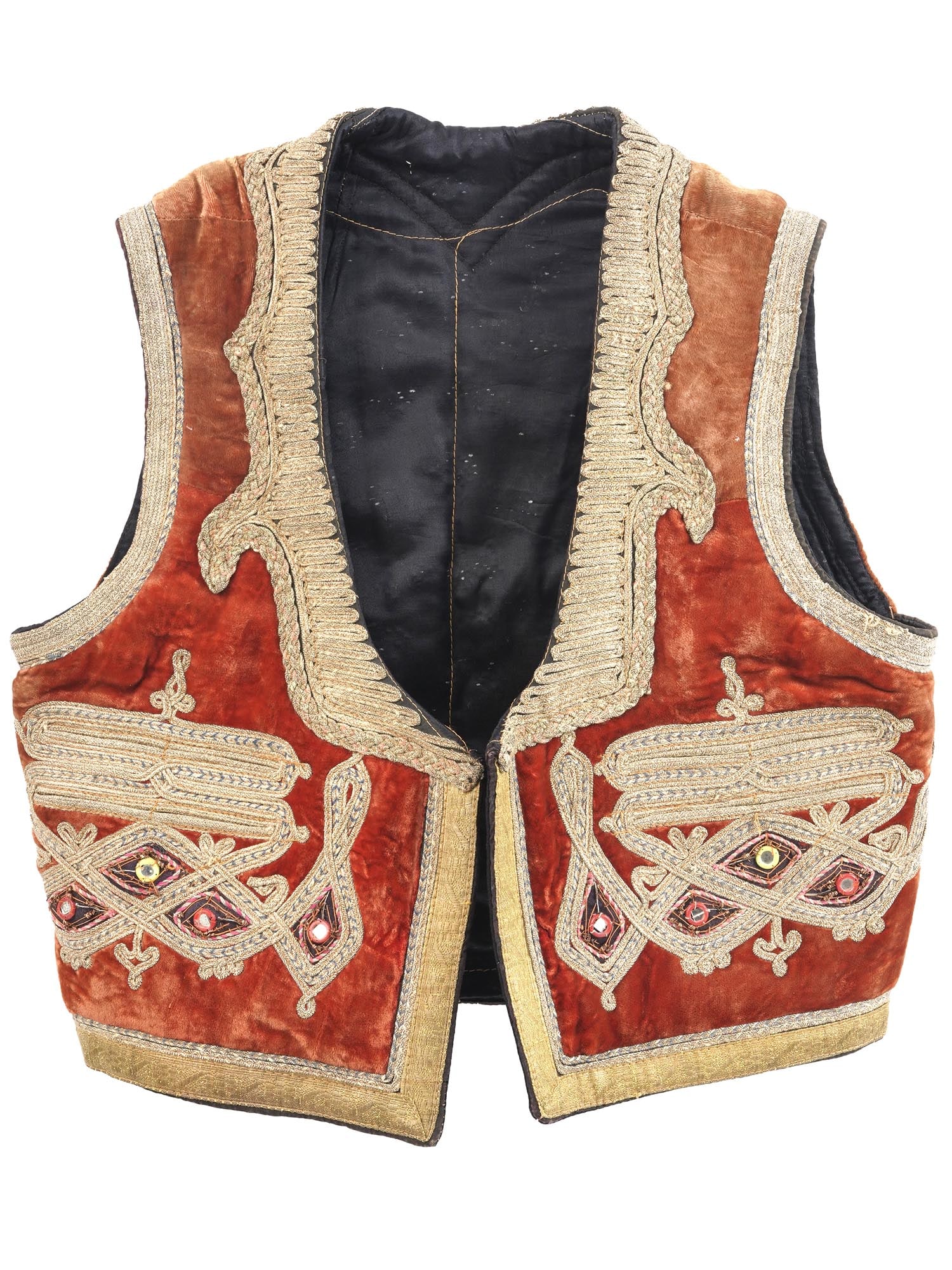 ANTIQUE OTTOMAN TURKISH VELVET CHILDS VEST YELEK (1 of 6)