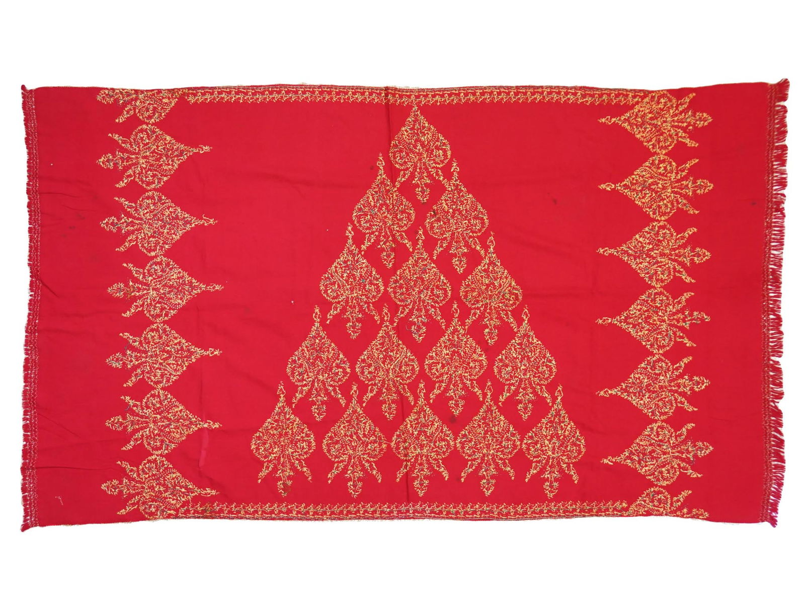 19TH CEN QAJAR PERSIAN HAND EMBROIDERED TEXTILE (1 of 4)