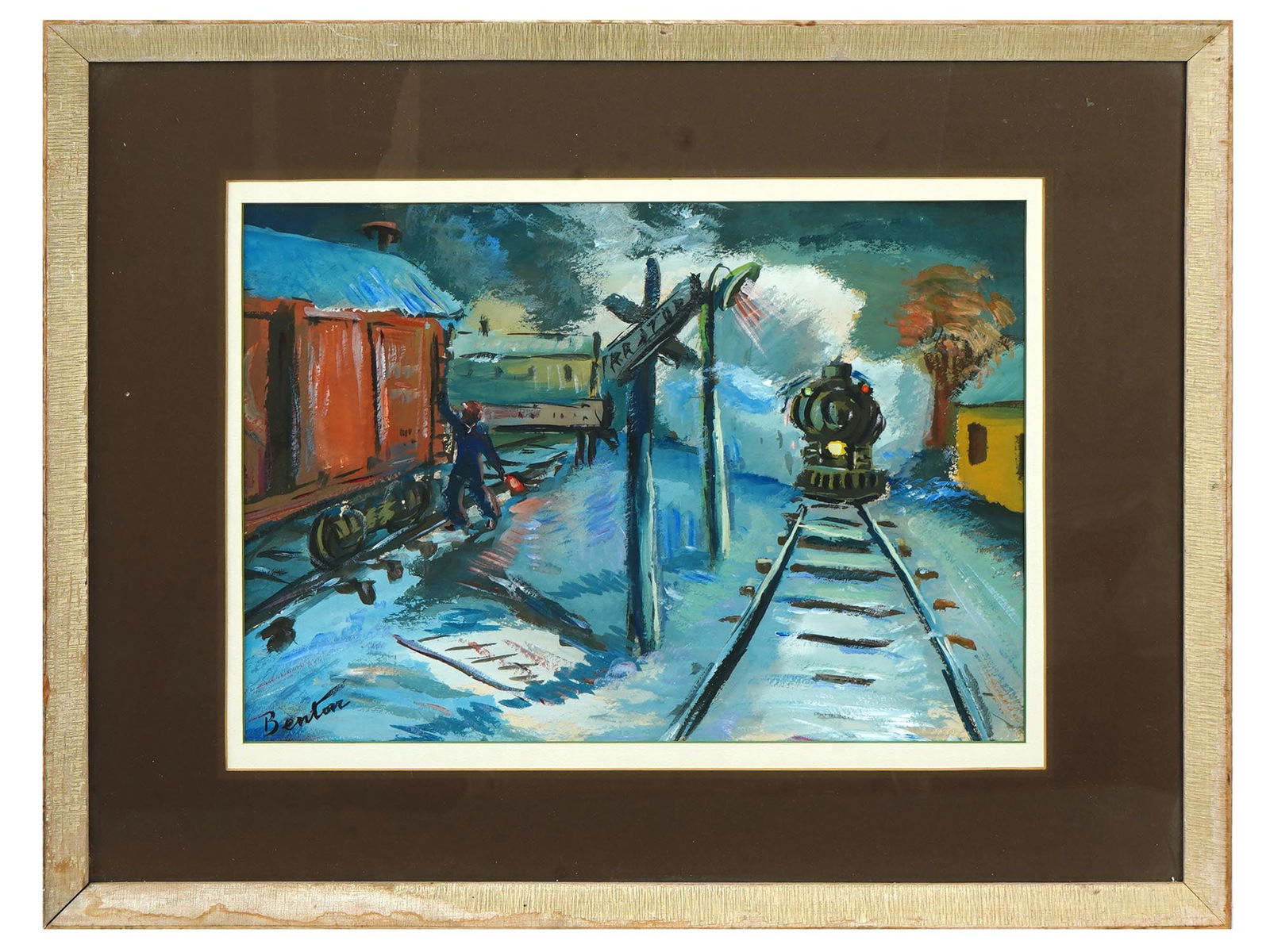 THOMAS HART BENTON AMERICAN WATERCOLOR PAINTING (1 of 5)