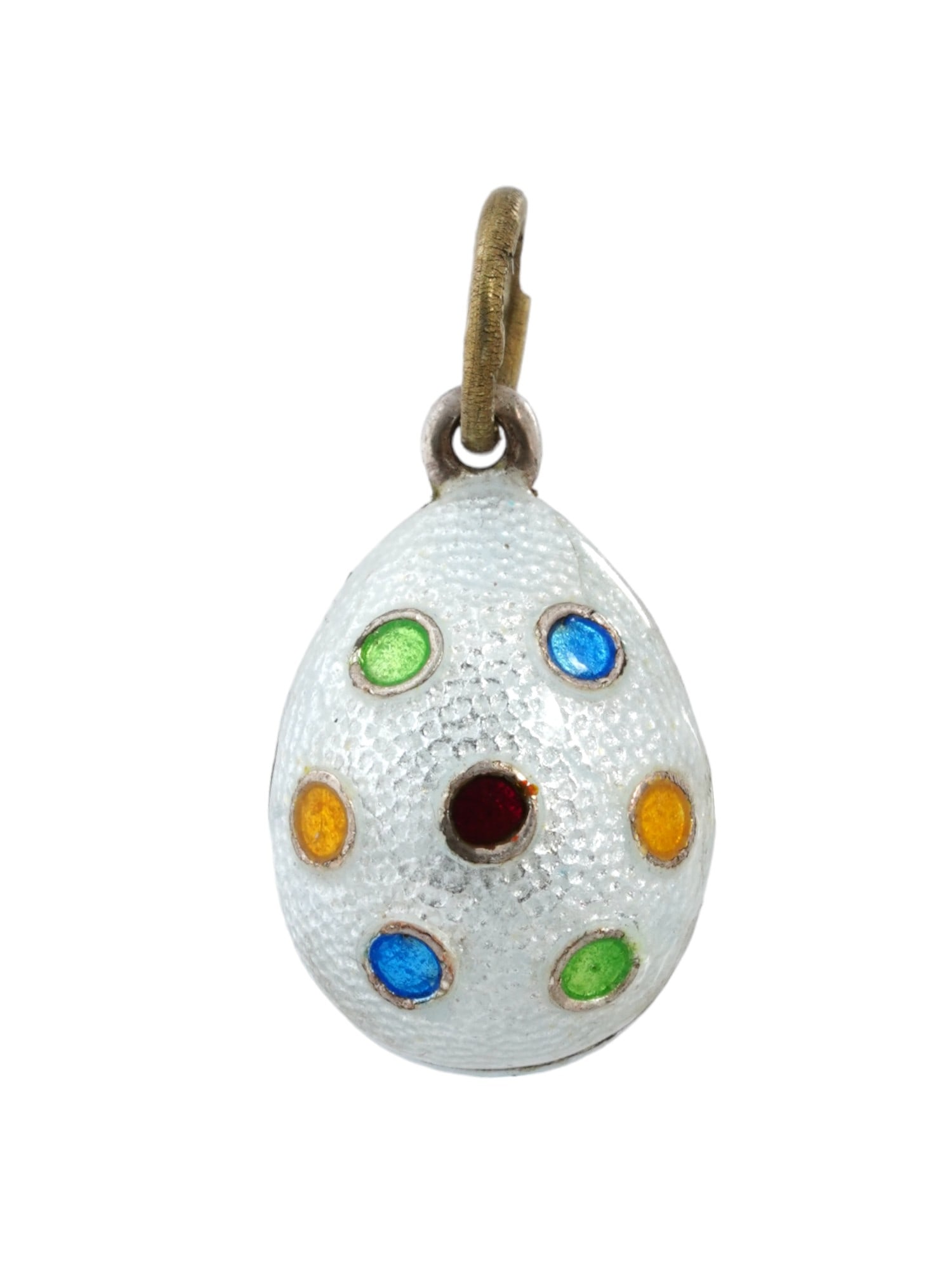 RUSSIAN 84 SILVER GUILLOCHE ENAMEL EASTER EGG PENDANT (1 of 4)